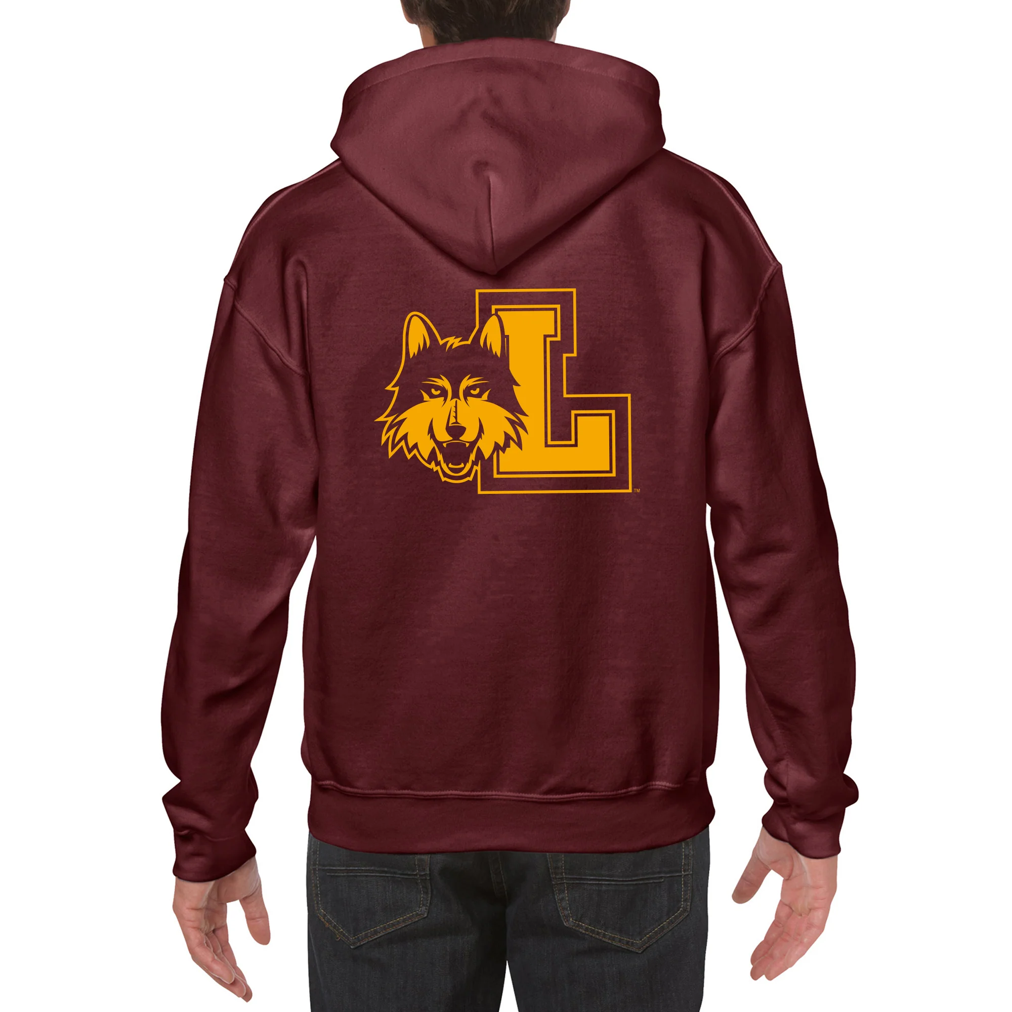 Loyola University Chicago Ramblers Front Back Print Hoodie - Maroon - Image 5