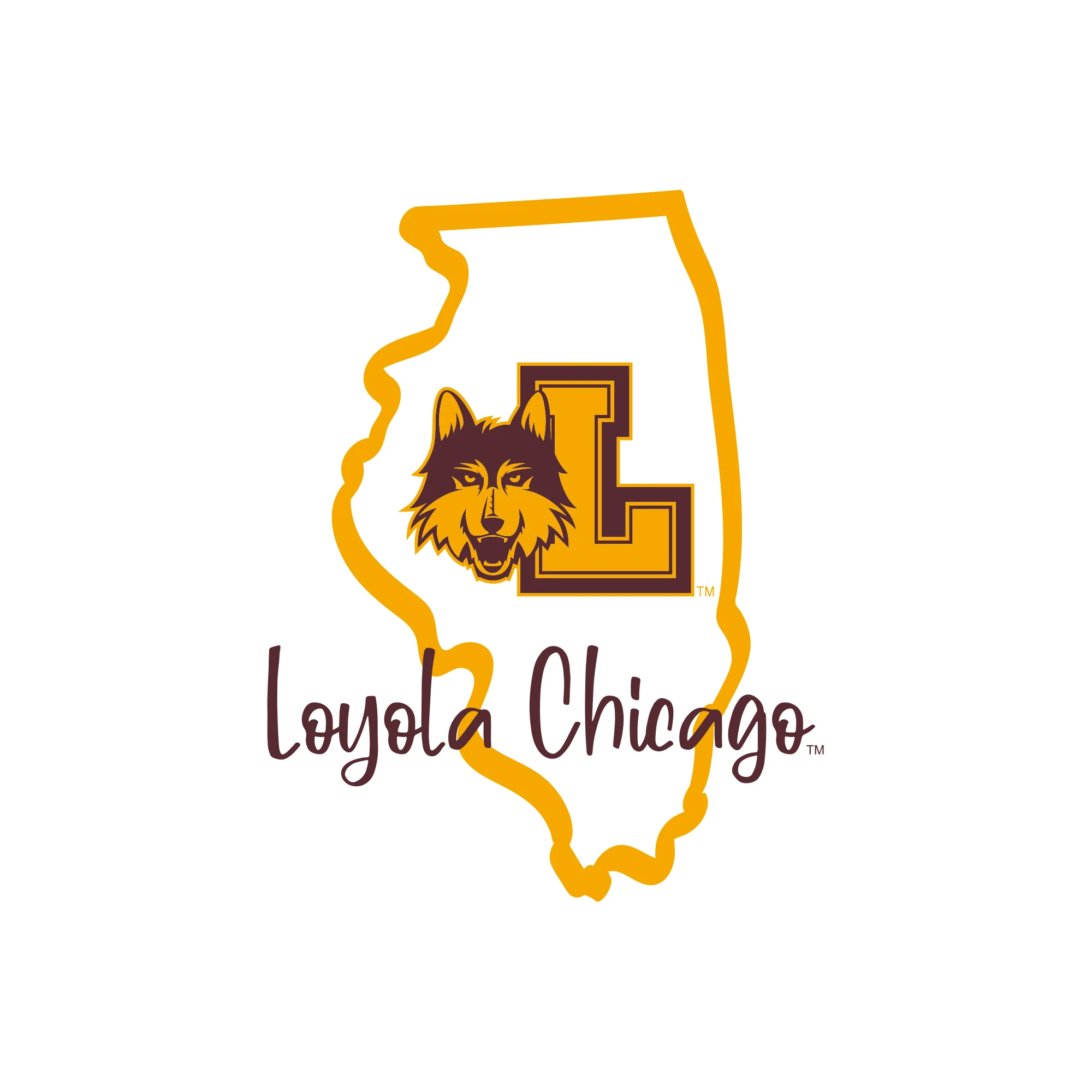 Loyola University Chicago Ramblers Playful Sketch Short Sleeve T Shirt - White - Image 2