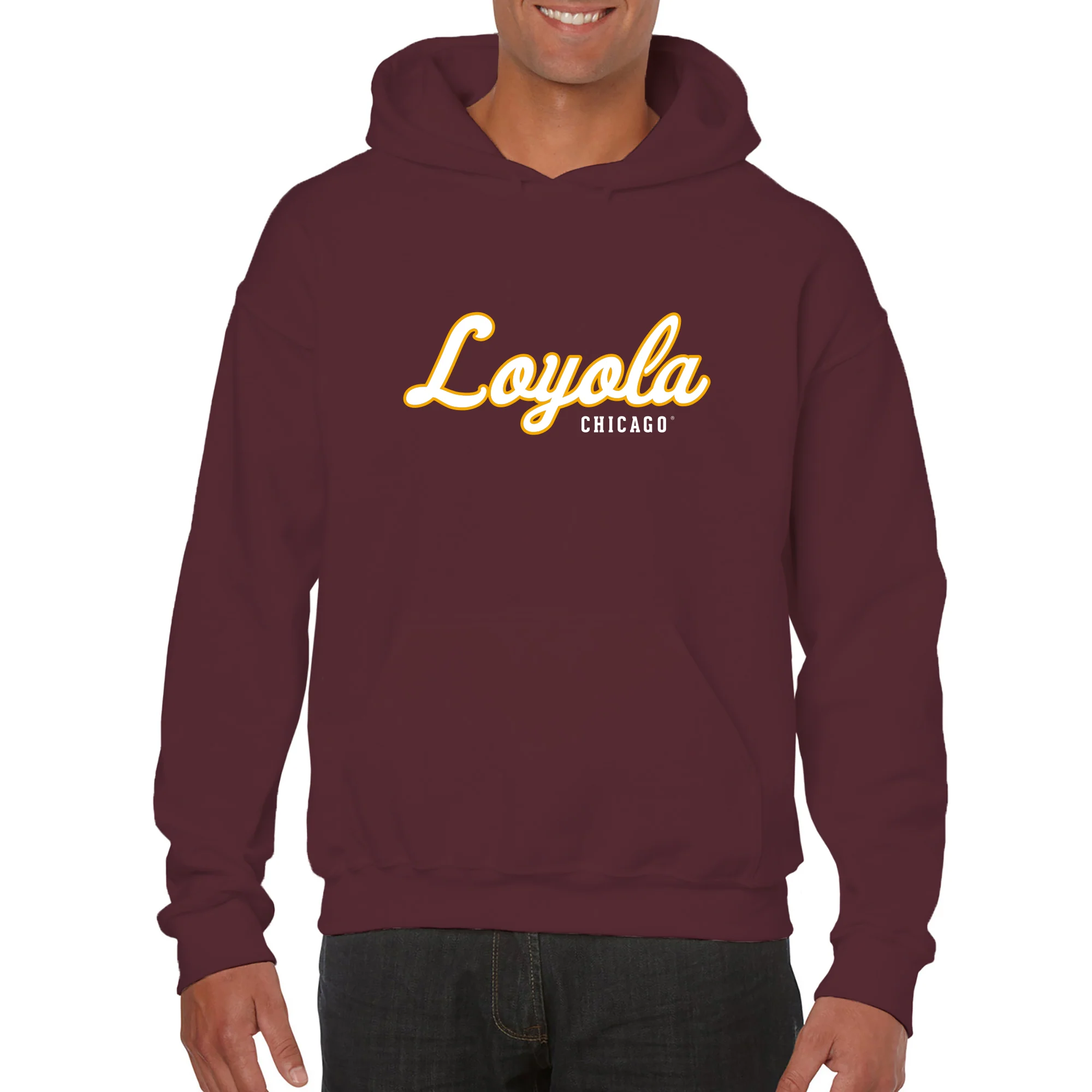 Loyola University Chicago Ramblers Script Logo Hoodie - Maroon - Image 3