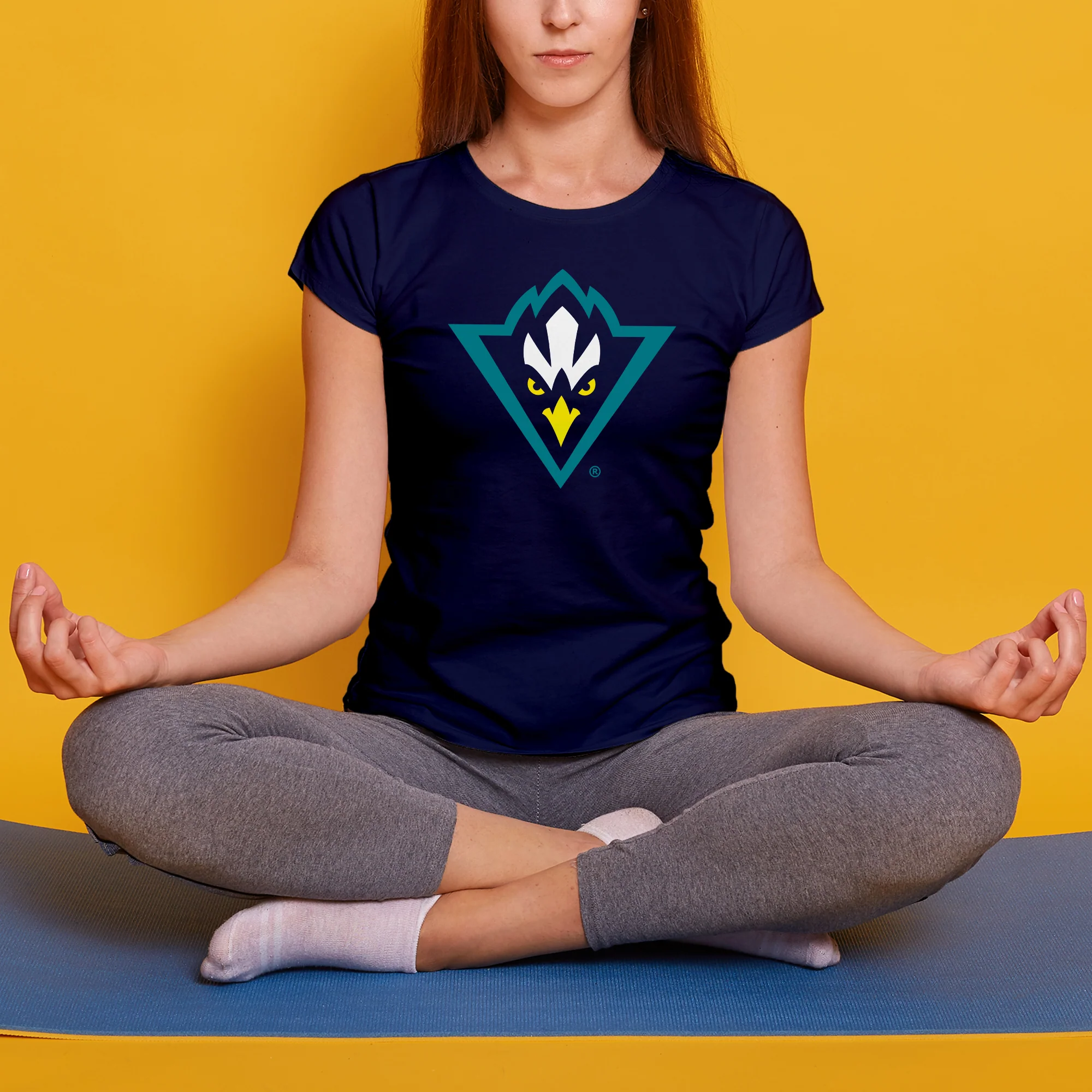 UNC Wilmington Seahawks Primary Logo Women's T Shirt - Navy - Image 5
