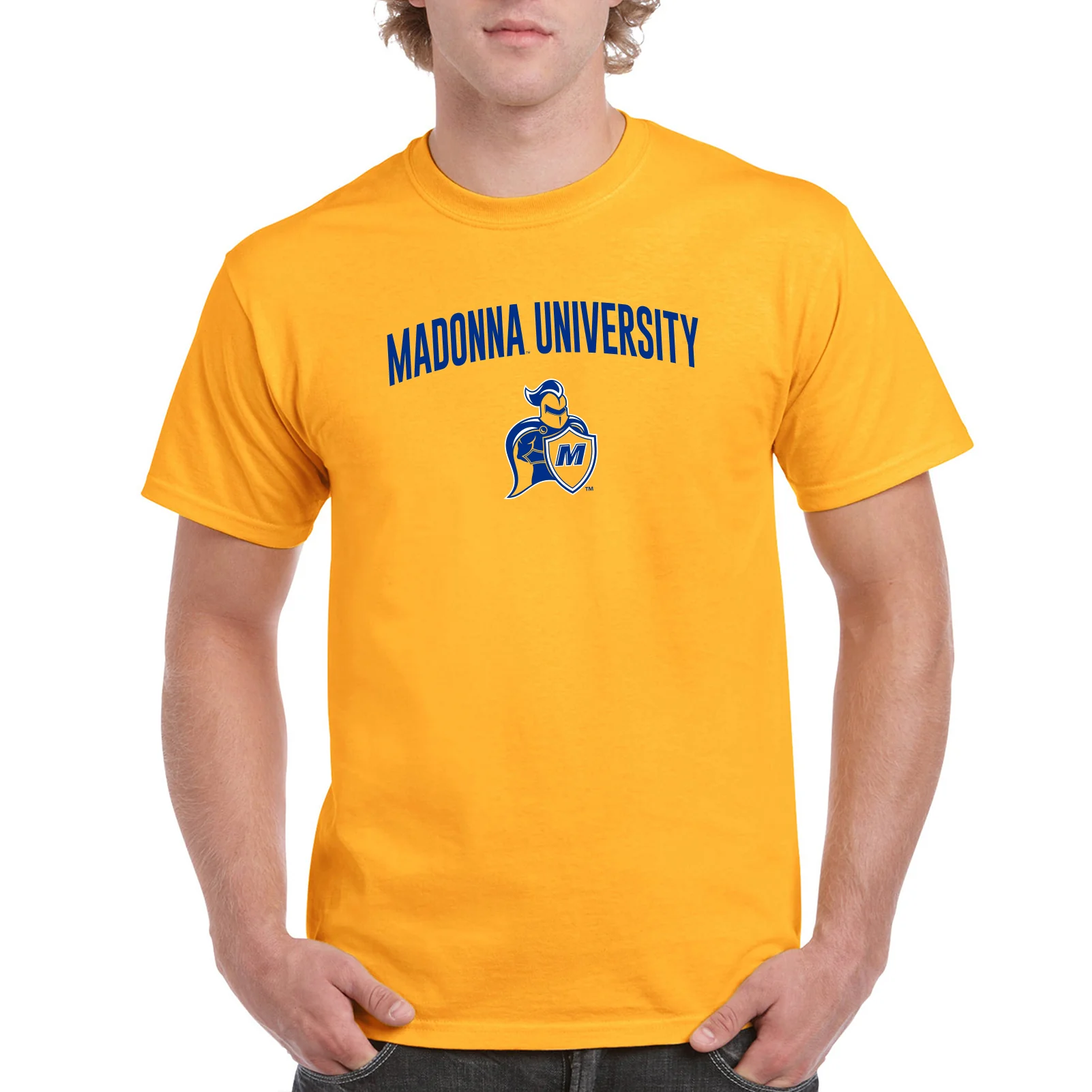 Madonna Arch Logo T-Shirt - Gold - Image 4