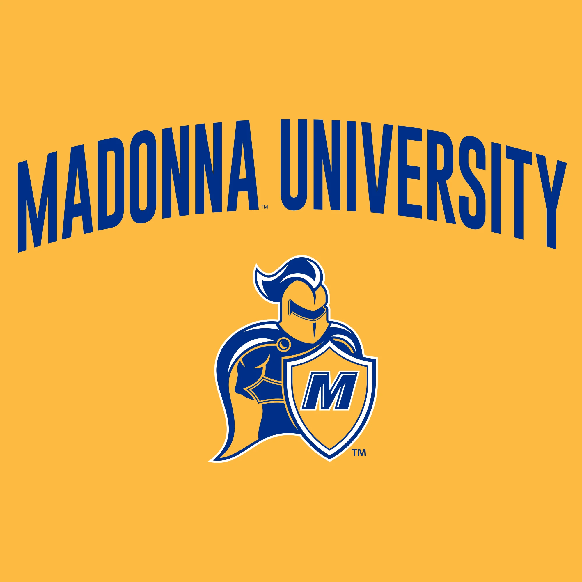Madonna Arch Logo Youth T-Shirt - Gold - Image 2