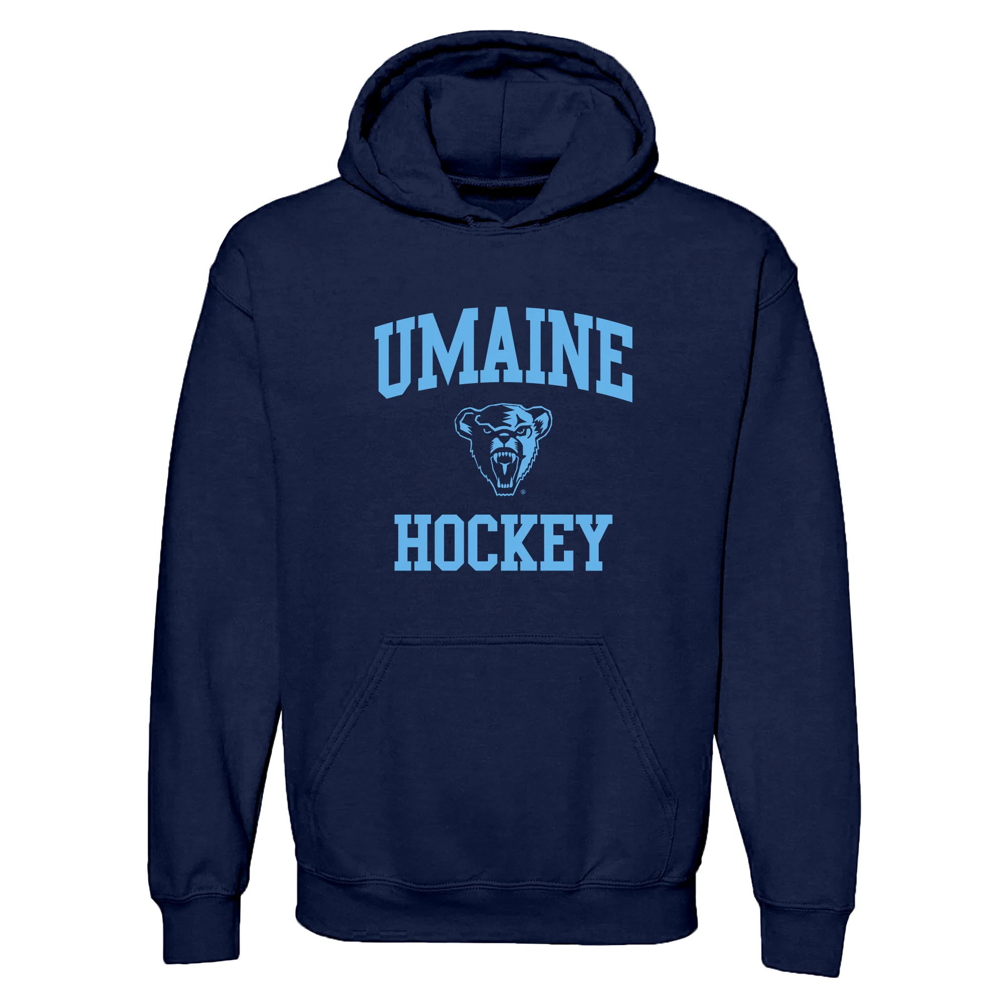 Maine Arch Logo Hockey Hoodie - Navy