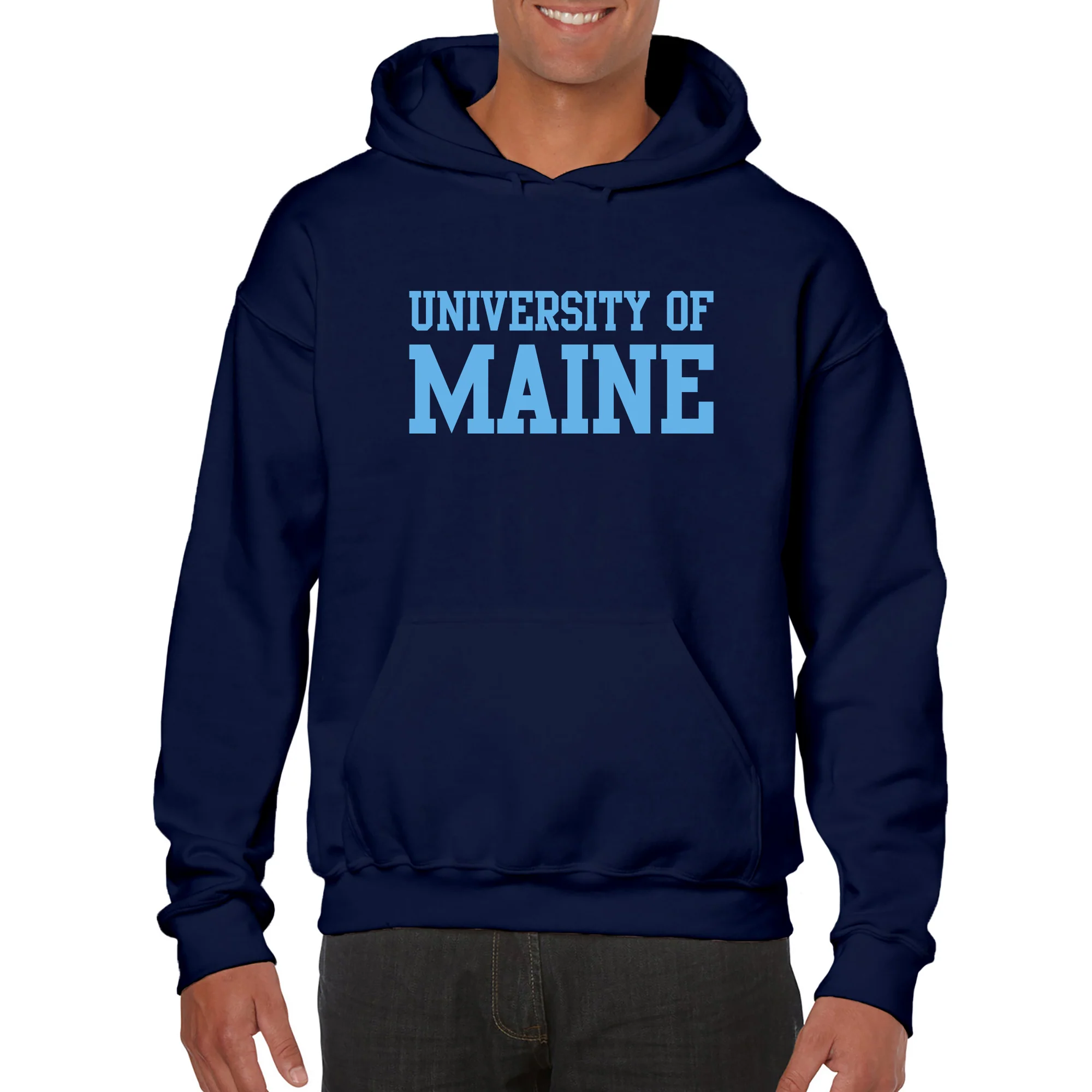 Maine Black Bears Basic Block Hoodie - Navy - Image 3