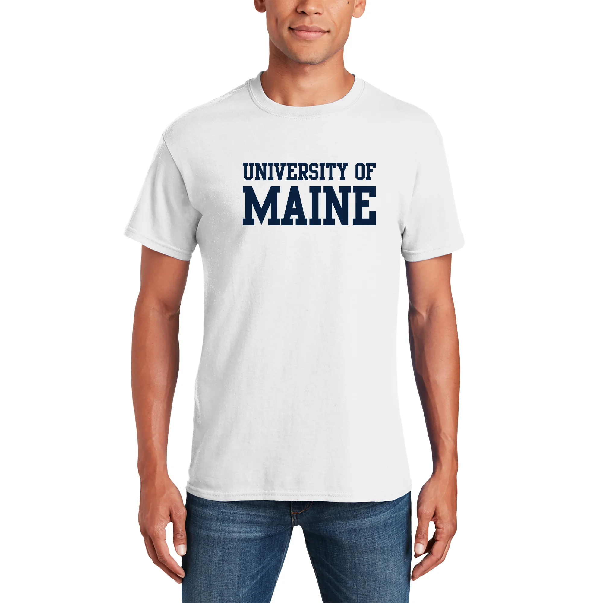 Maine Black Bears Basic Block T Shirt - White - Image 4
