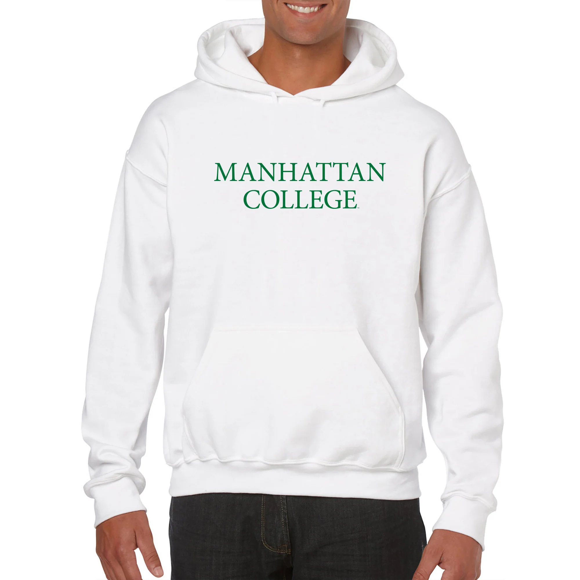 Manhattan College Jaspers Basic Block Hoodie - White - Image 4