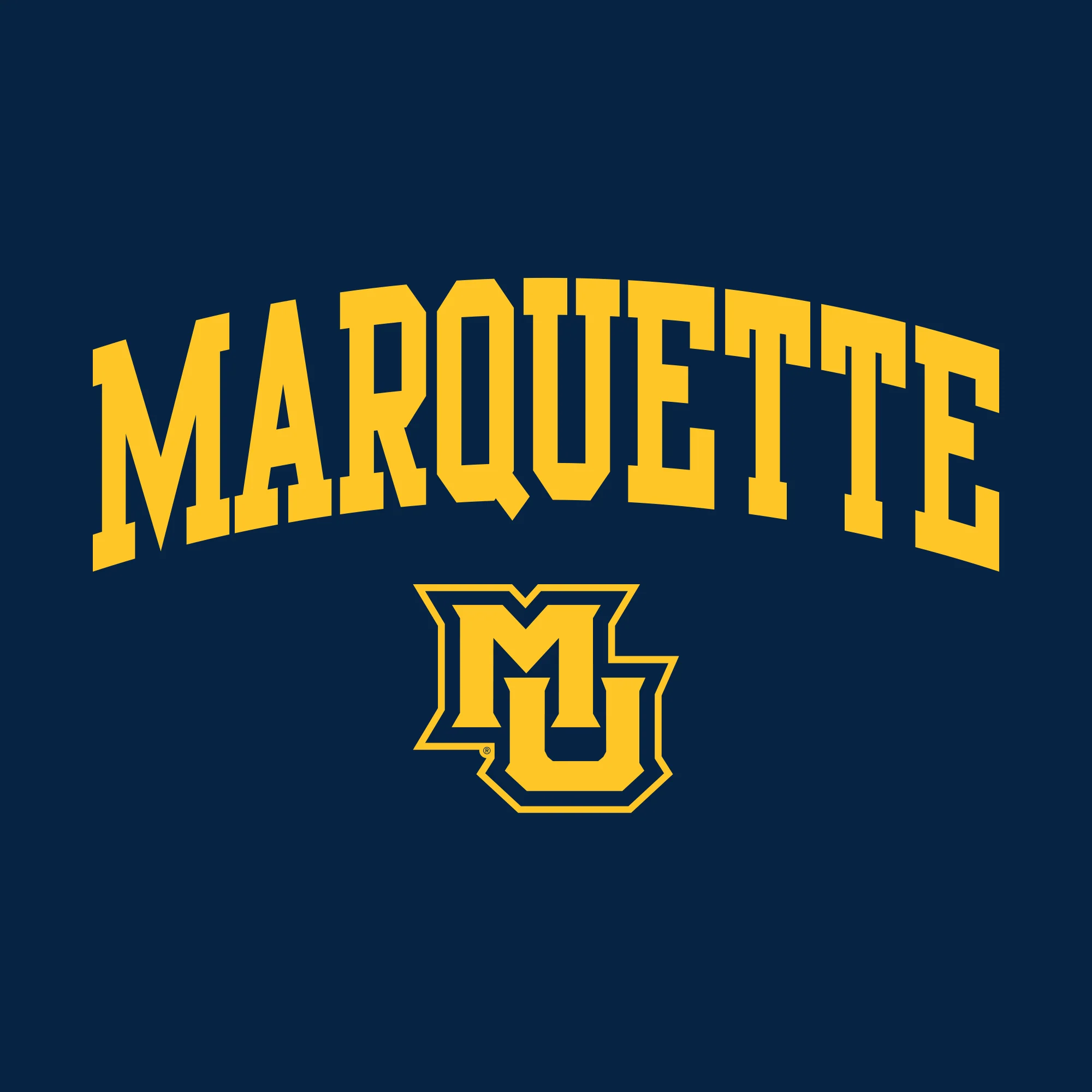 Marquette University Golden Eagles Arch Logo Long Sleeve - Navy - Image 2