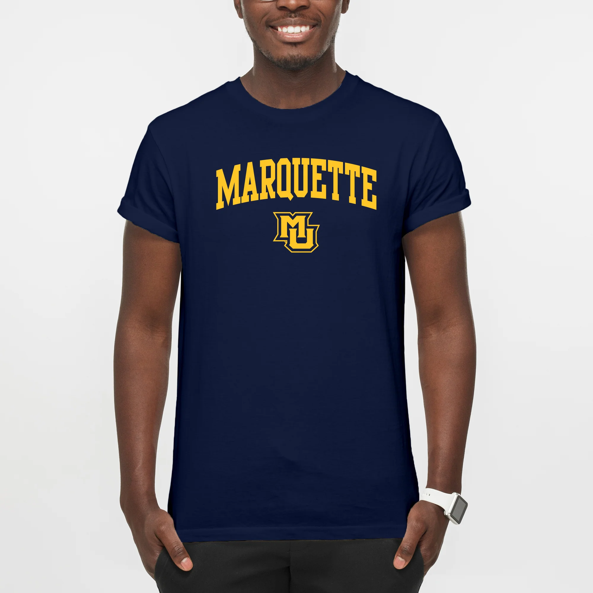 Marquette University Golden Eagles Arch Logo T-Shirt - Navy - Image 3
