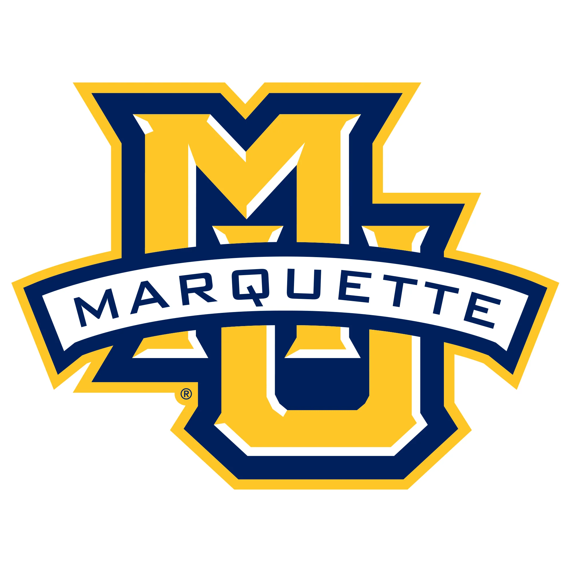 Marquette University Golden Eagles Primary Logo Hoodie - White - Image 2