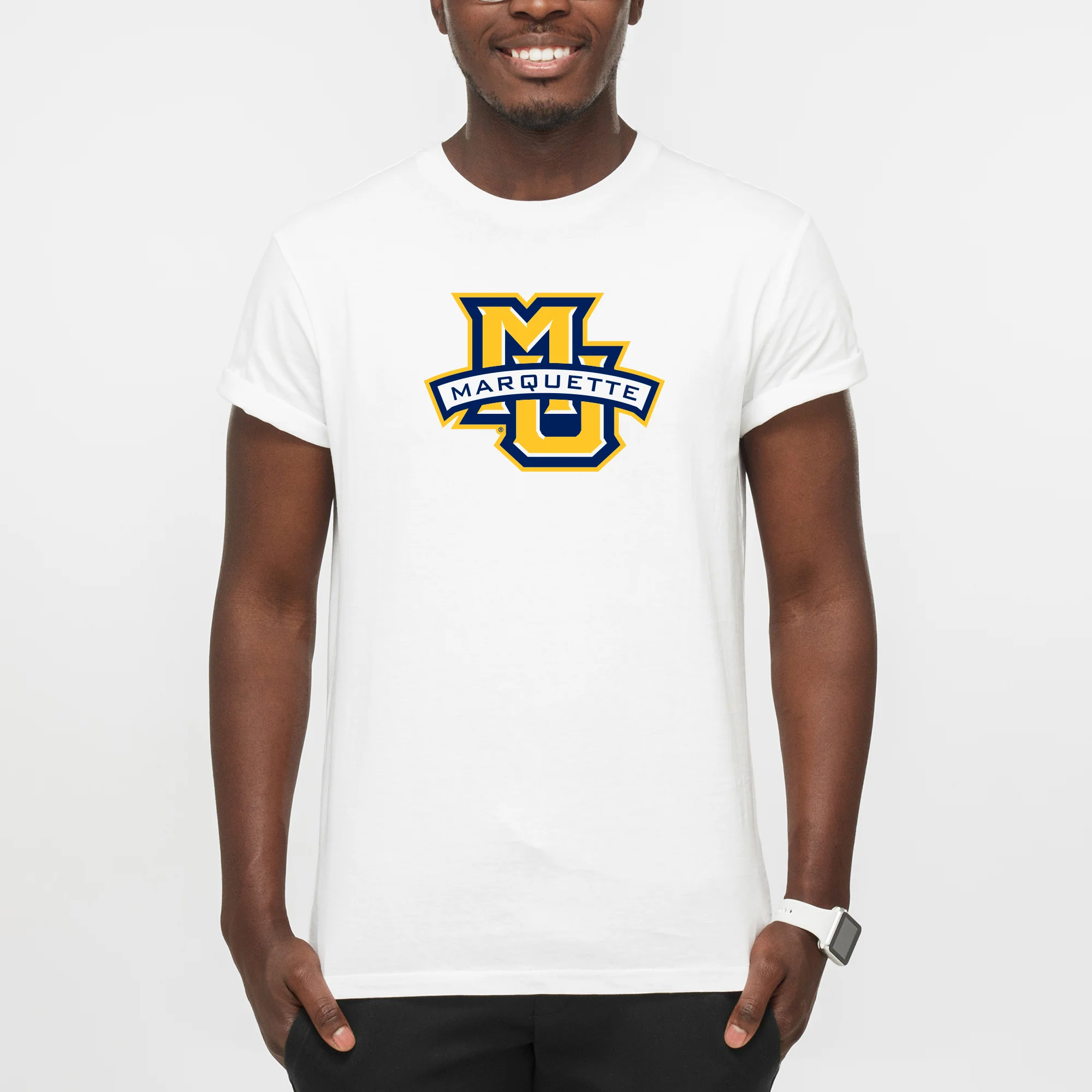 Marquette University Golden Eagles Primary Logo T-Shirt - White - Image 3