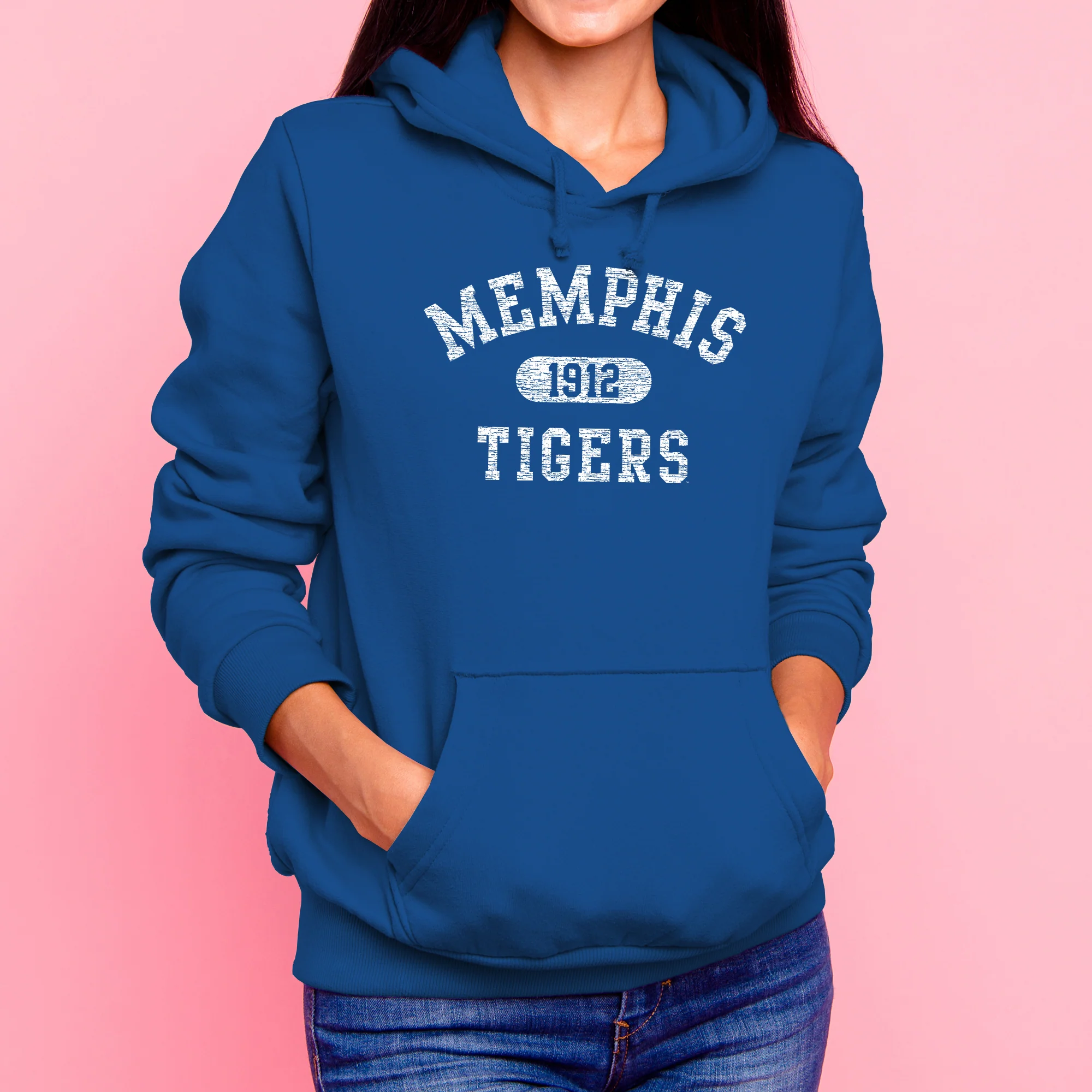 Memphis Tigers Athletic Arch Hoodie - Royal - Image 4