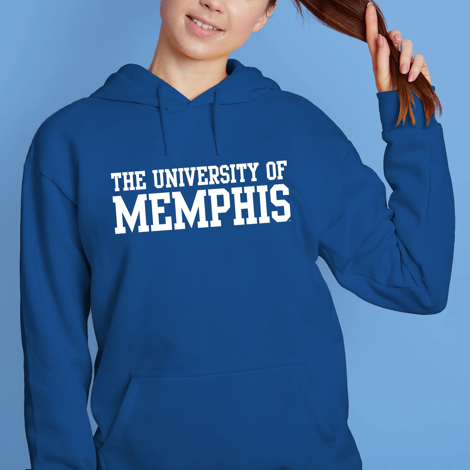 Memphis Tigers Basic Block Hoodie - Royal - Image 4