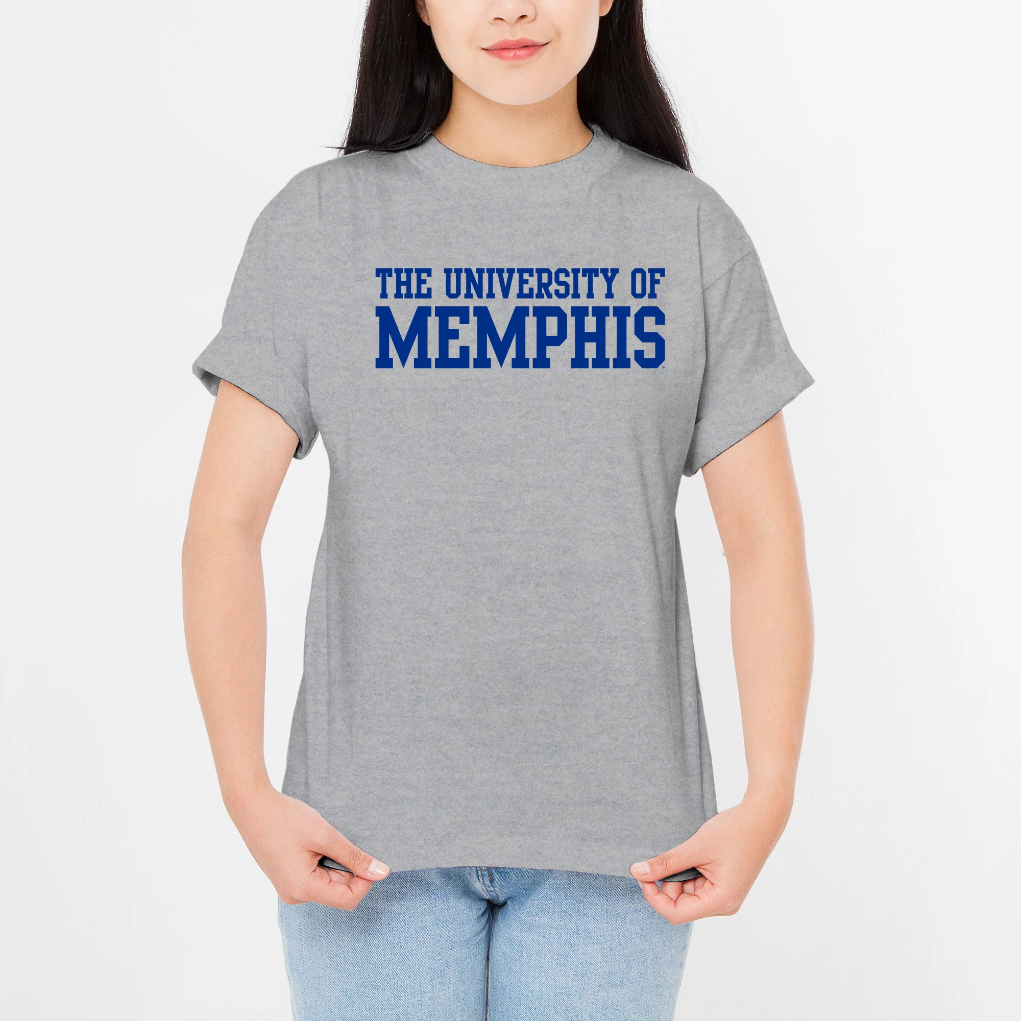 Memphis Tigers Basic Block Short Sleeve T-Shirt - Sport Grey - Image 4