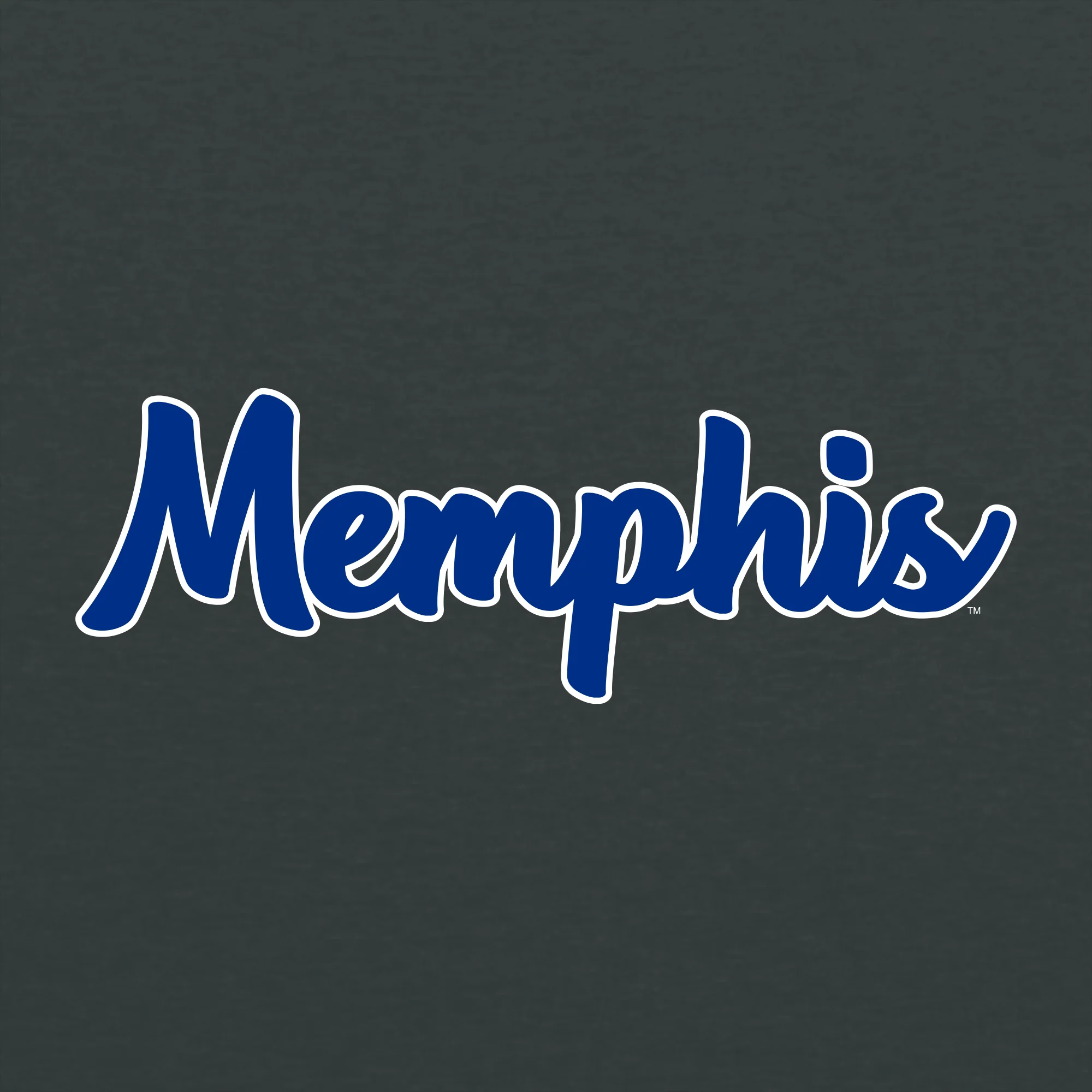 Memphis Tigers Basic Script Long Sleeve - Dark Heather - Image 2