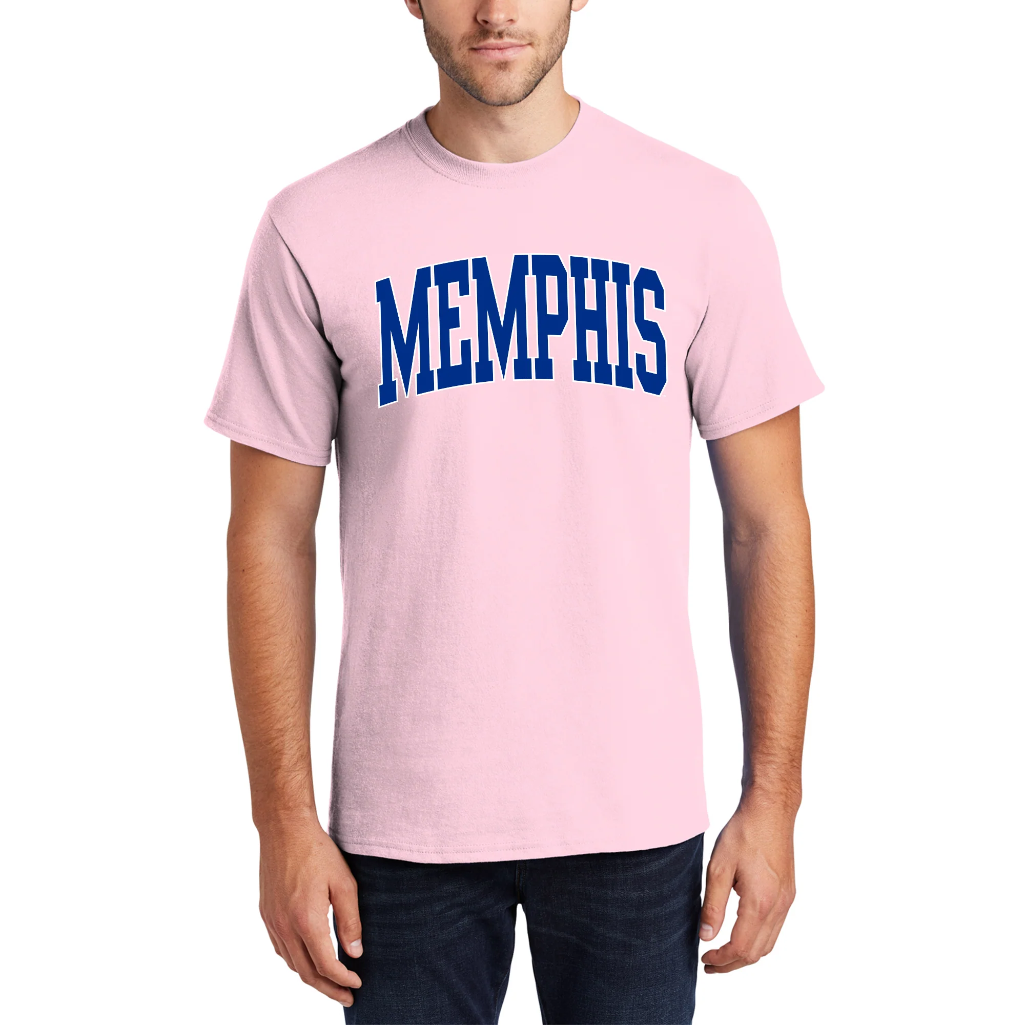 Memphis Tigers Mega Arch T-Shirt - Light Pink - Image 3