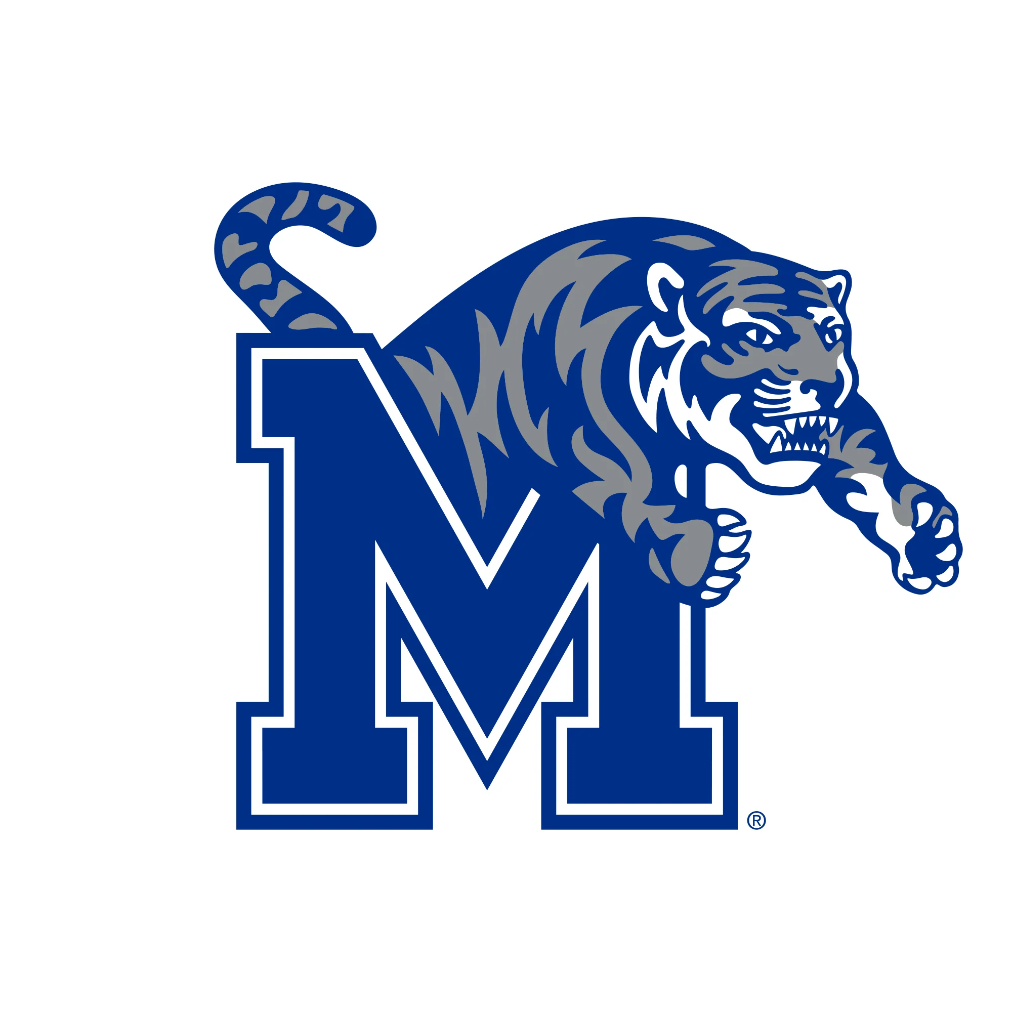 Memphis Tigers Primary Logo Hoodie - White - Image 2