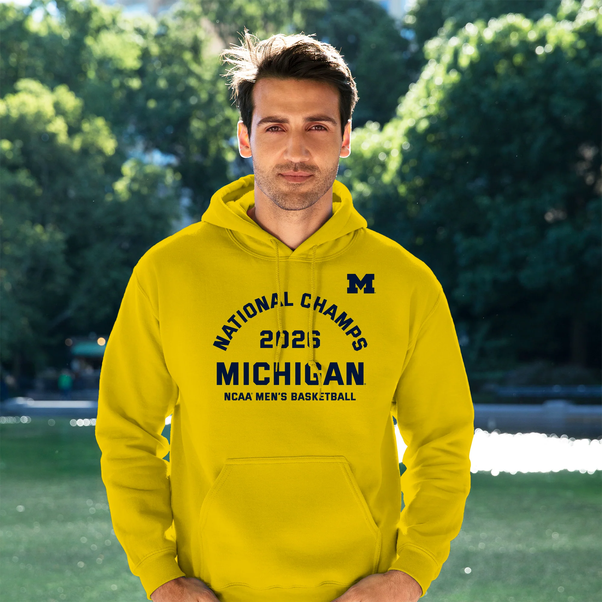 Michigan 2026 Basketball National Champions Blocker Hoodie - Image 4