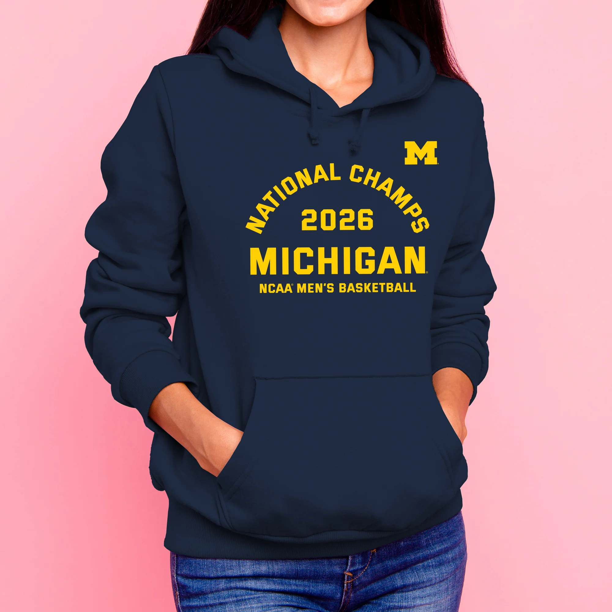 Michigan 2026 Basketball National Champions Blocker Hoodie - Image 8