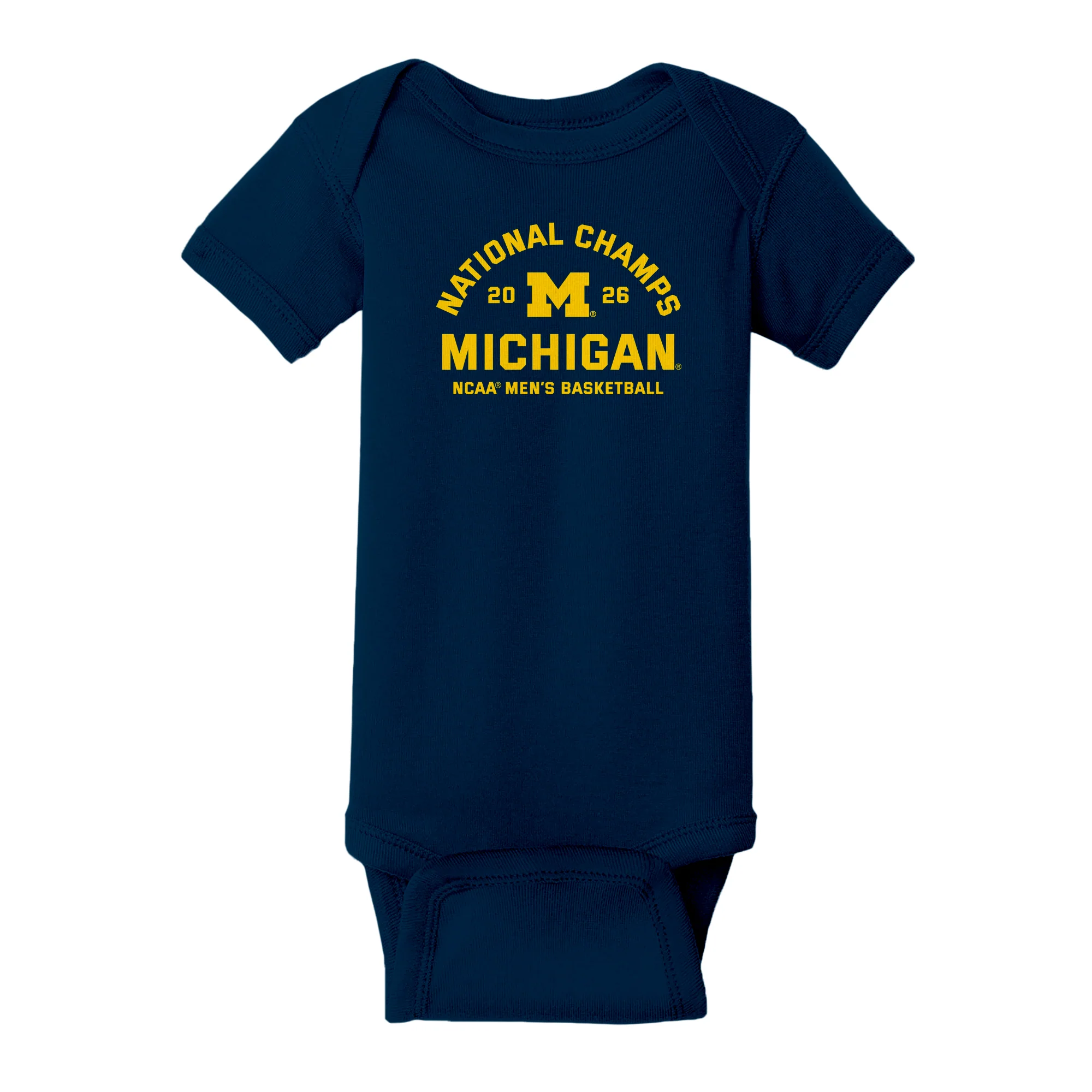 Michigan 2026 Basketball National Champions Blocker Infant Creeper