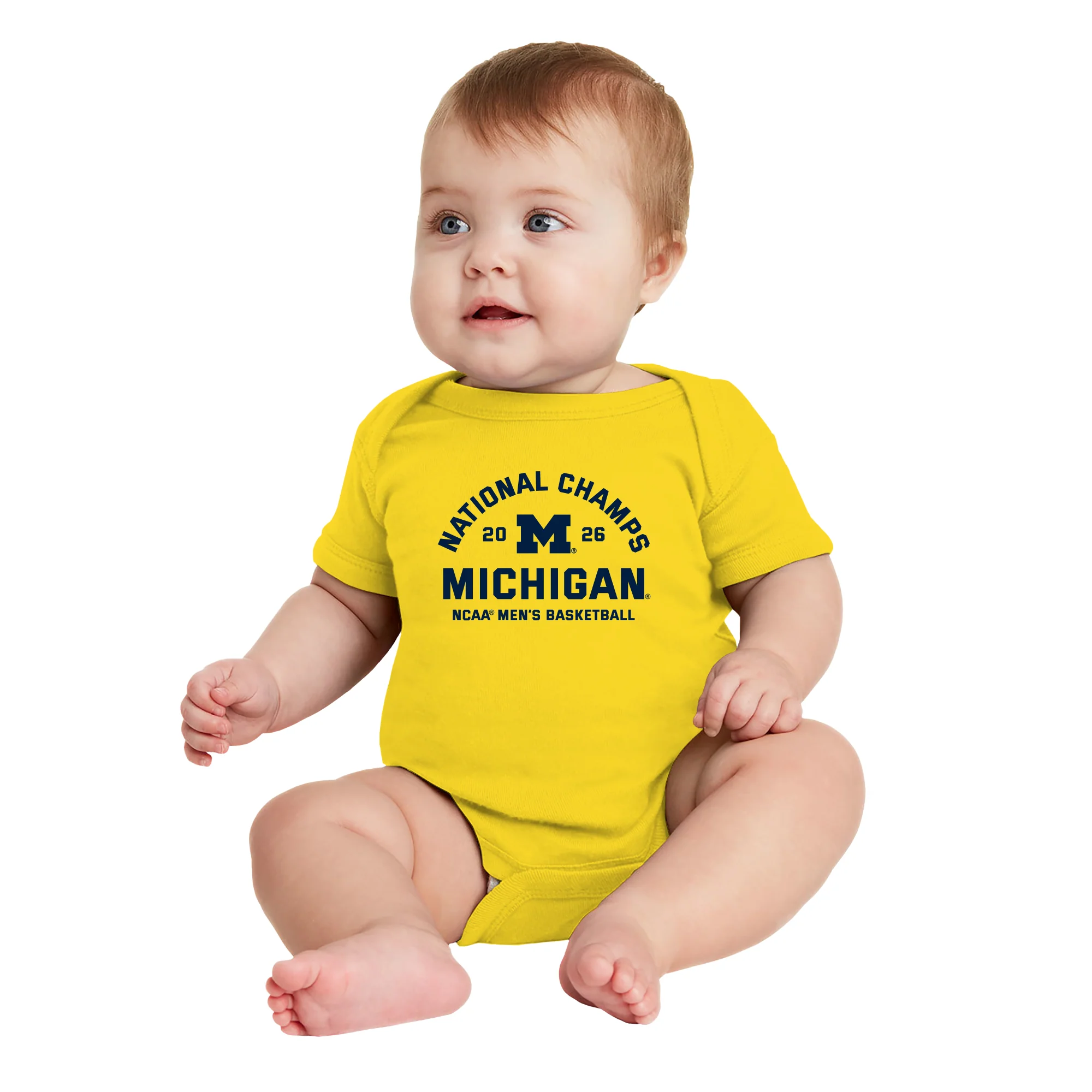 Michigan 2026 Basketball National Champions Blocker Infant Creeper - Image 7
