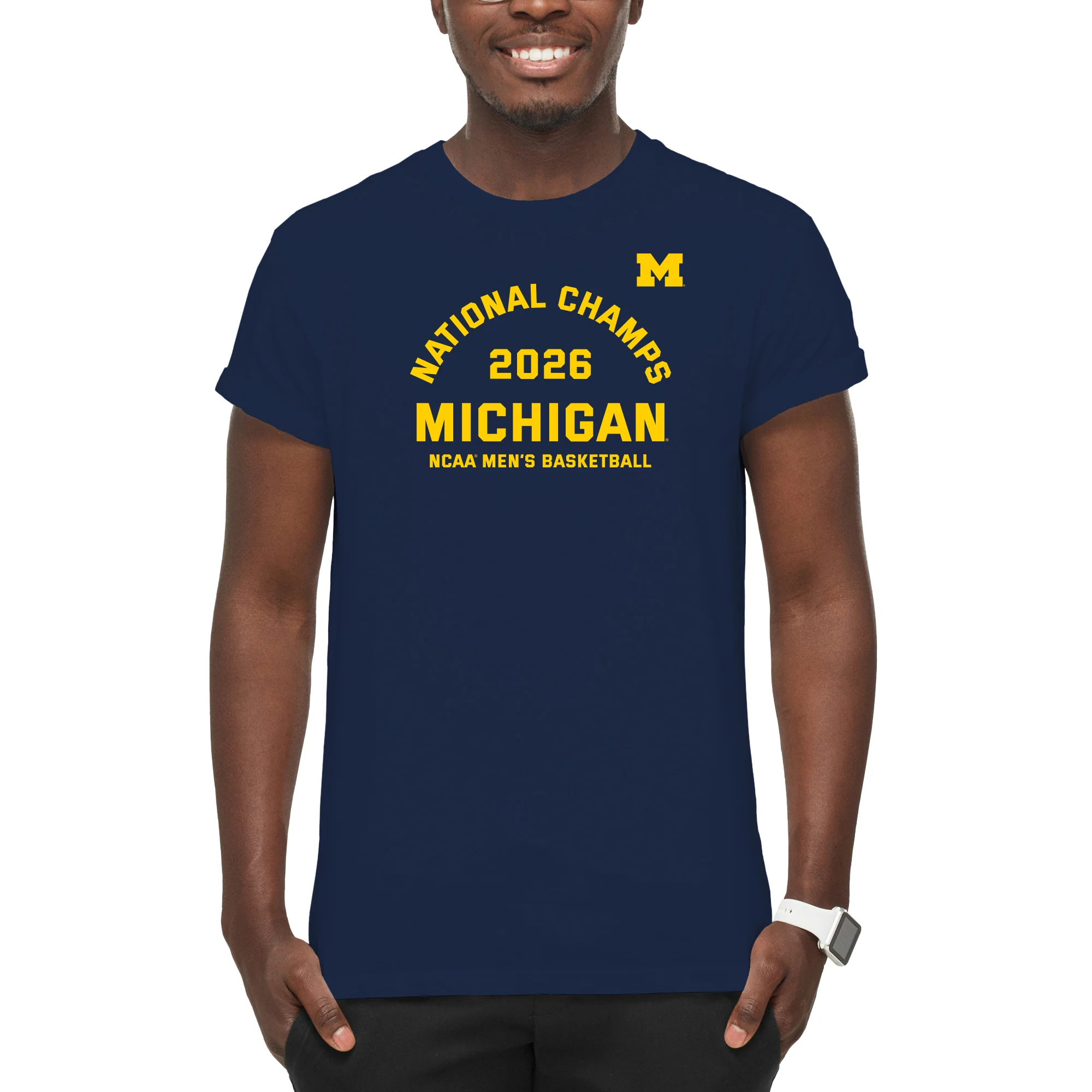 Michigan 2026 Basketball National Champions Blocker T-Shirt - Image 4