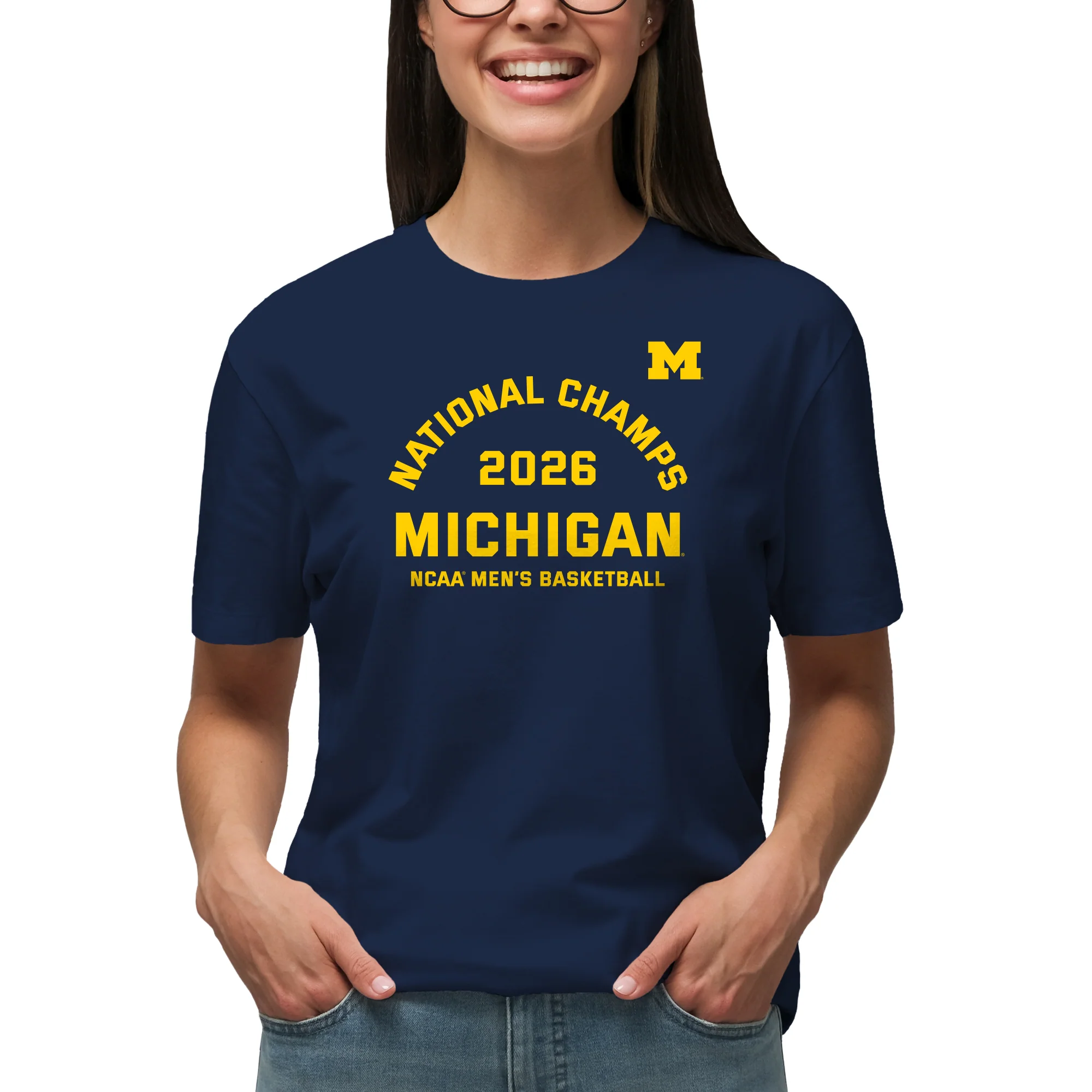 Michigan 2026 Basketball National Champions Blocker T-Shirt - Image 5