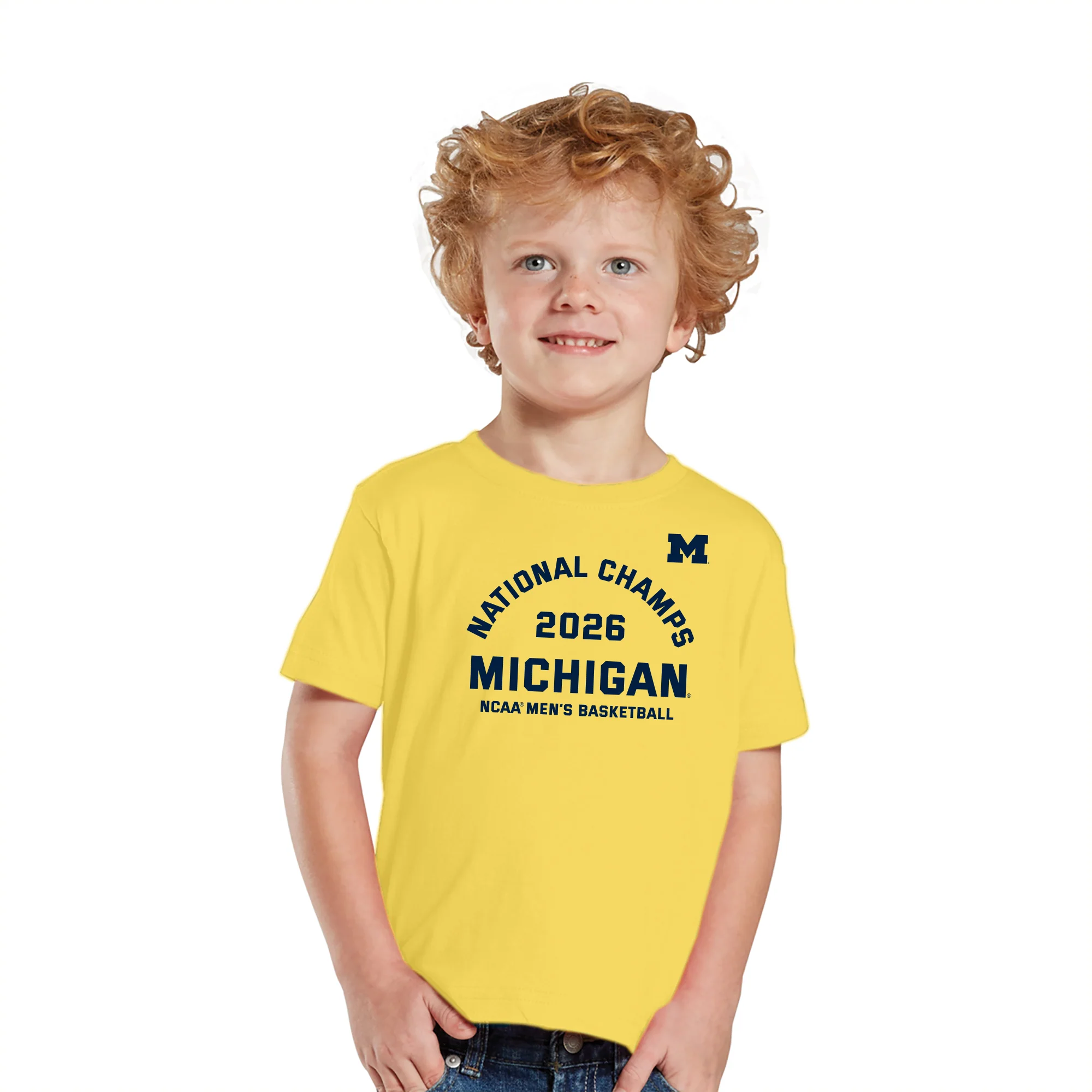 Michigan 2026 Basketball National Champions Blocker Toddler T-Shirt - Image 4