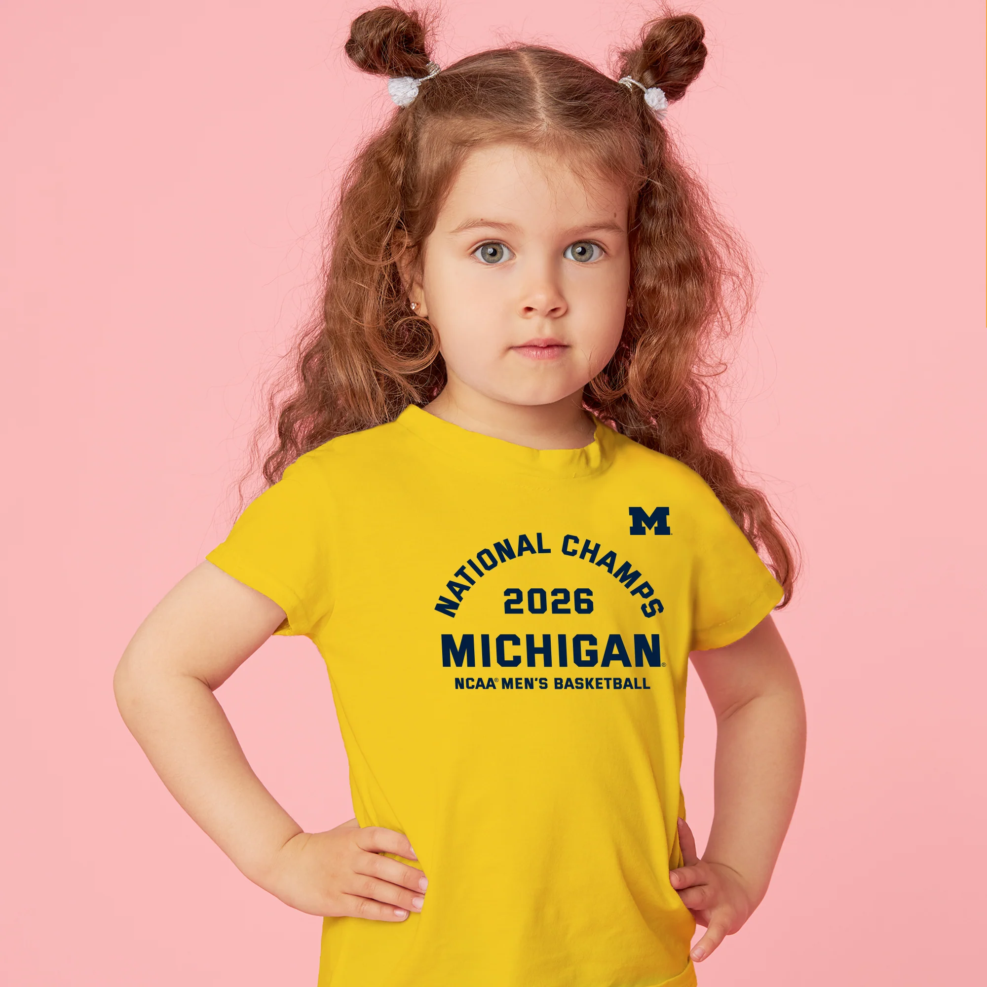 Michigan 2026 Basketball National Champions Blocker Toddler T-Shirt - Image 5