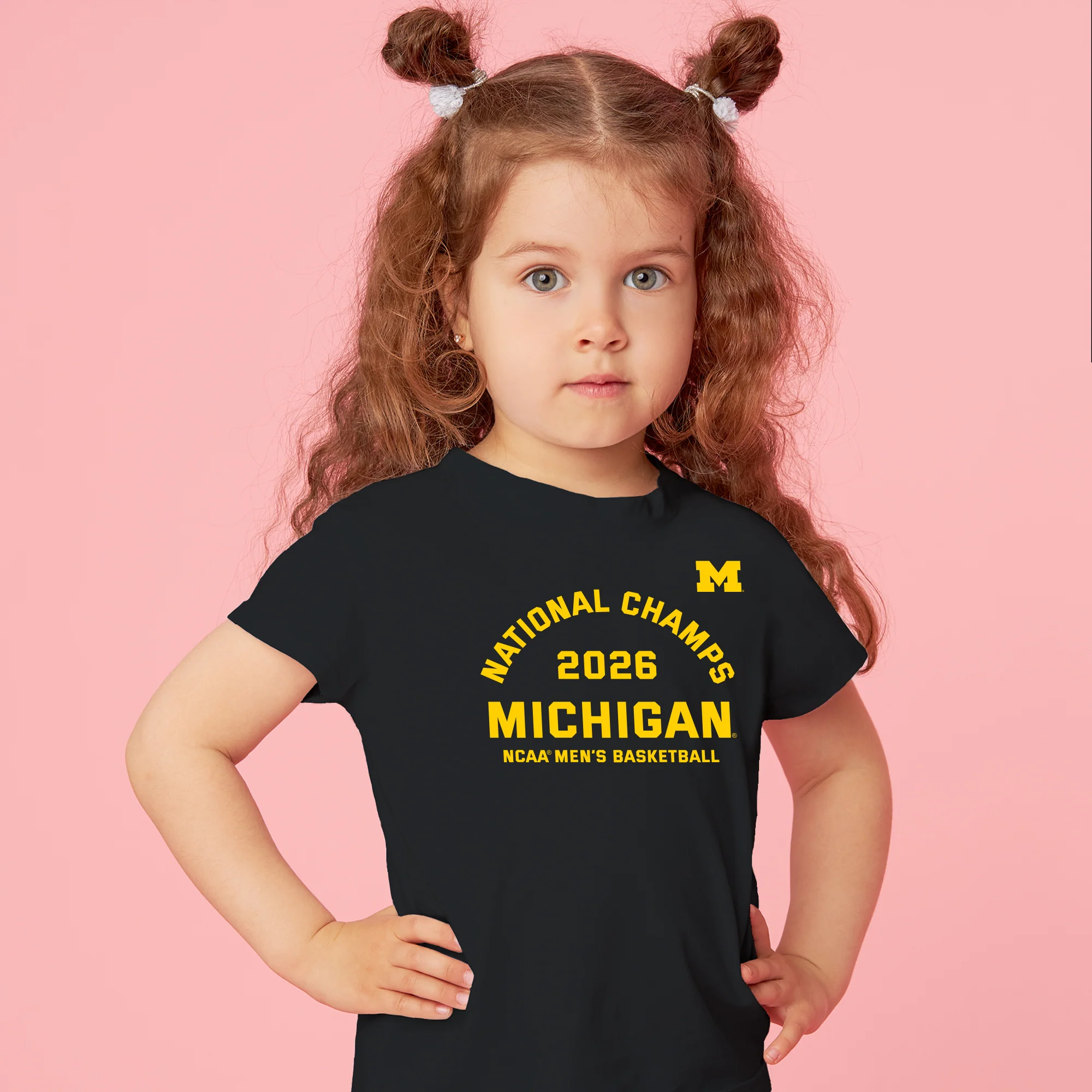 Michigan 2026 Basketball National Champions Blocker Toddler T-Shirt - Image 8