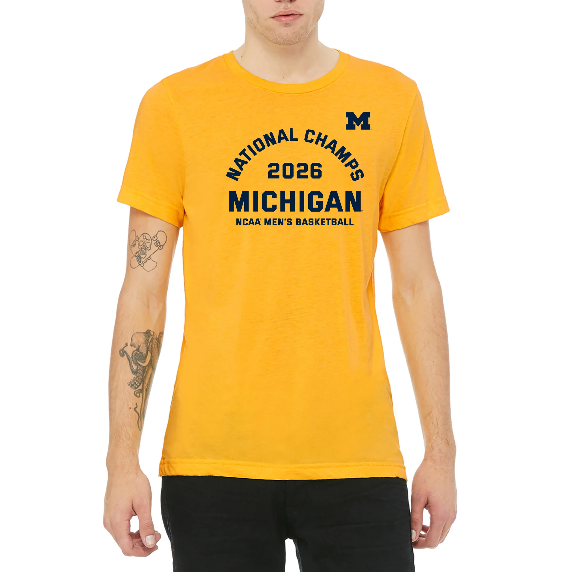 Michigan 2026 Basketball National Champions Blocker Triblend T-Shirt - Image 6