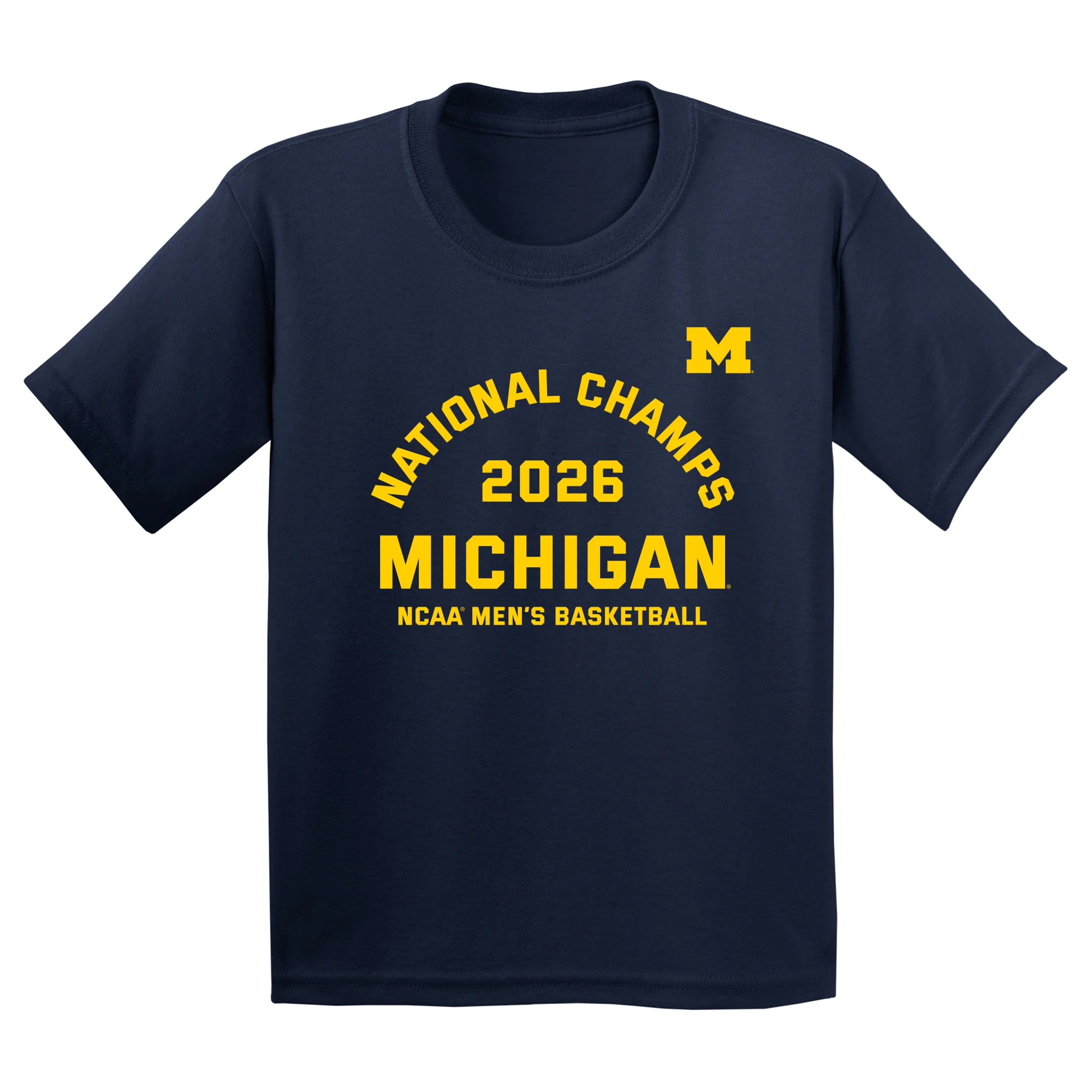 Michigan 2026 Basketball National Champions Blocker Youth T-Shirt - Image 2