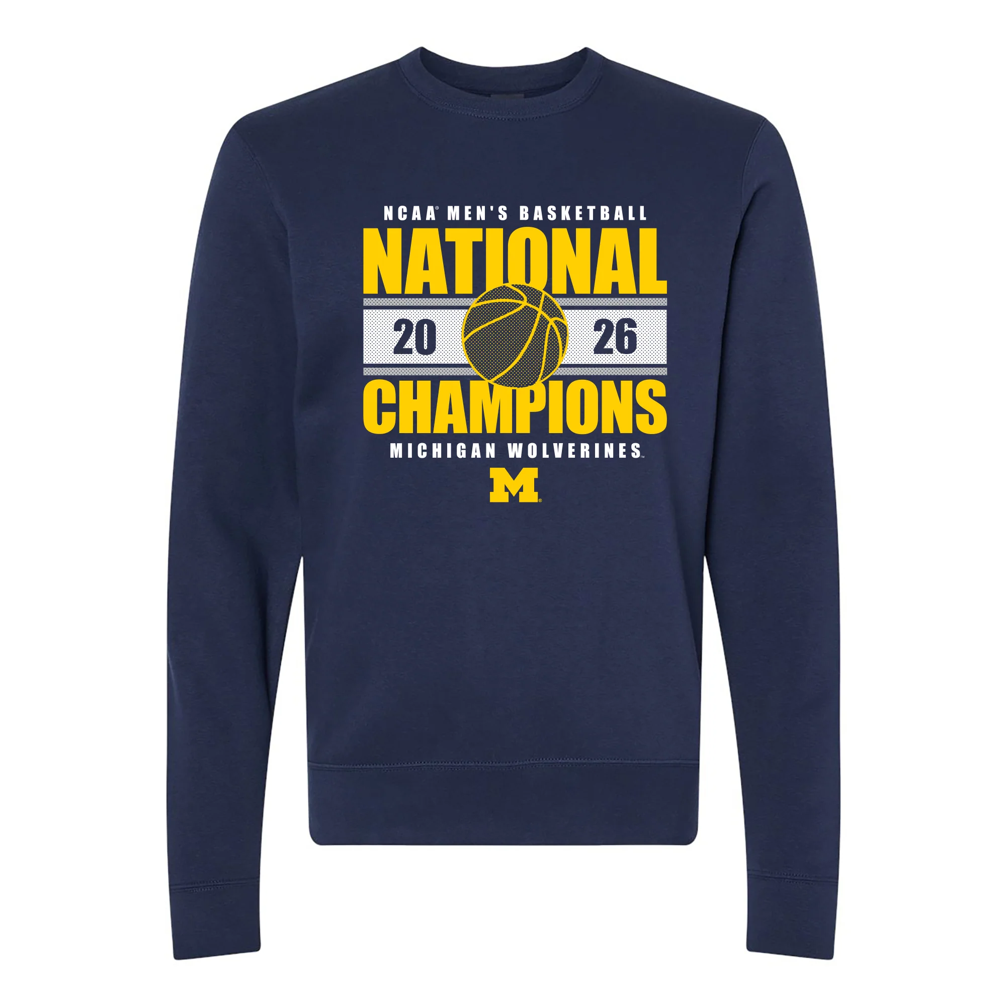 Michigan 2026 Basketball National Champions Enmeshed Crewneck - Image 2