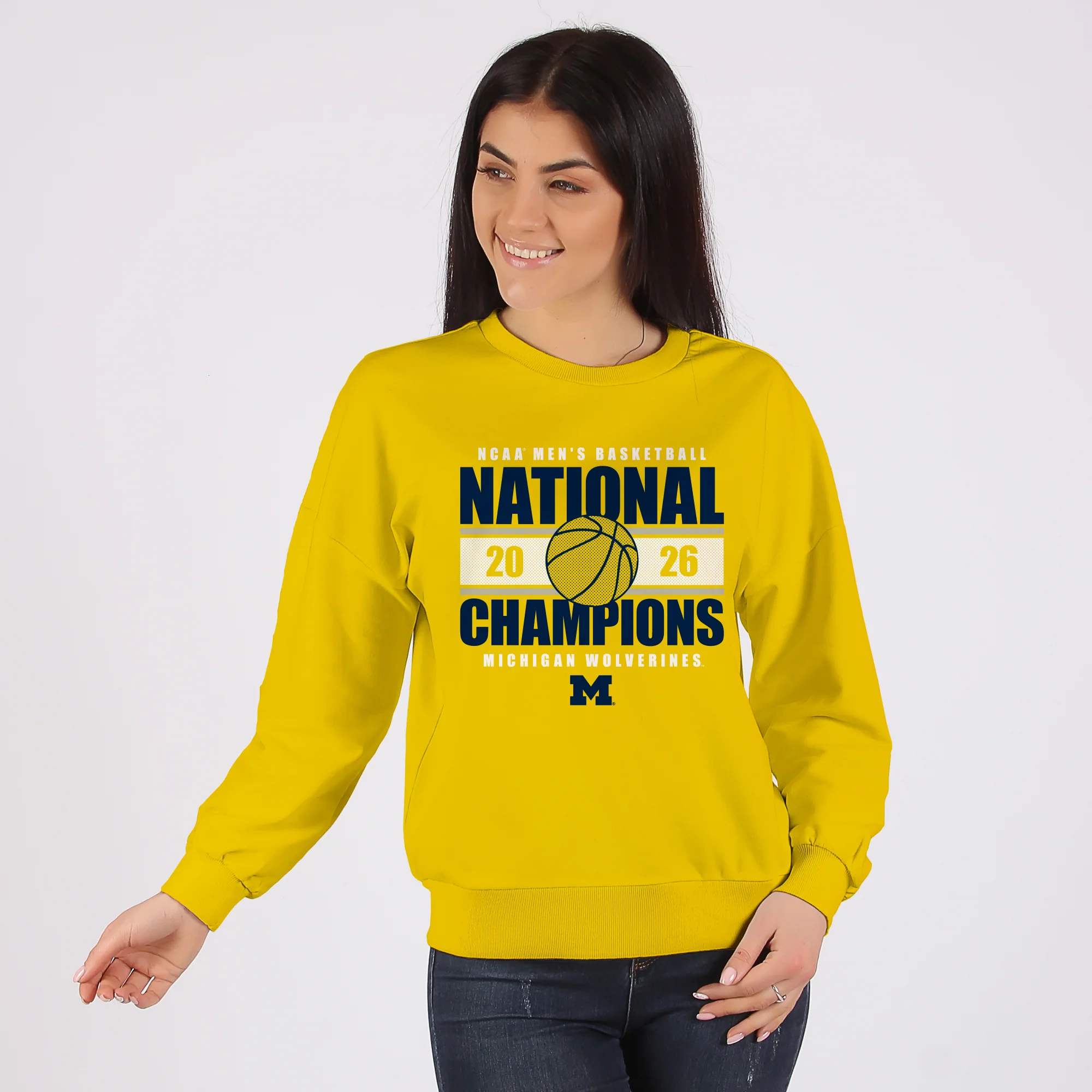 Michigan 2026 Basketball National Champions Enmeshed Crewneck - Image 4