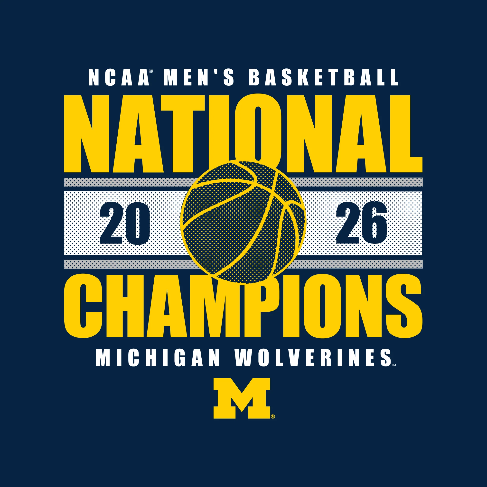Michigan 2026 Basketball National Champions Enmeshed Youth T-Shirt - Image 3