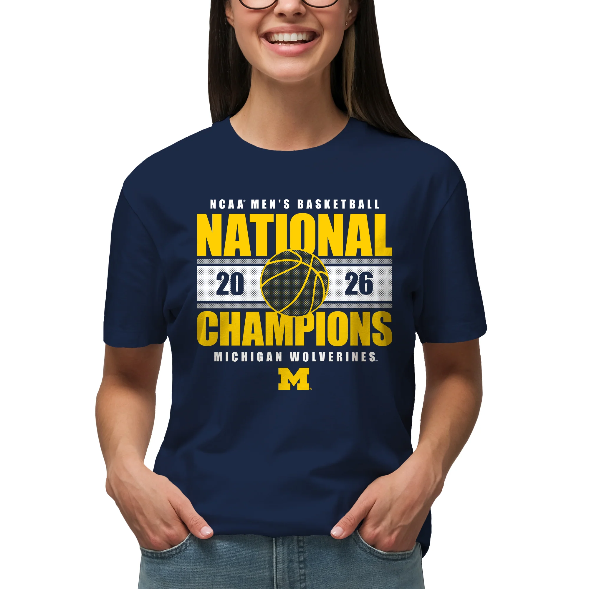 Michigan 2026 Basketball National Champions Enmeshed T-Shirt - Image 8