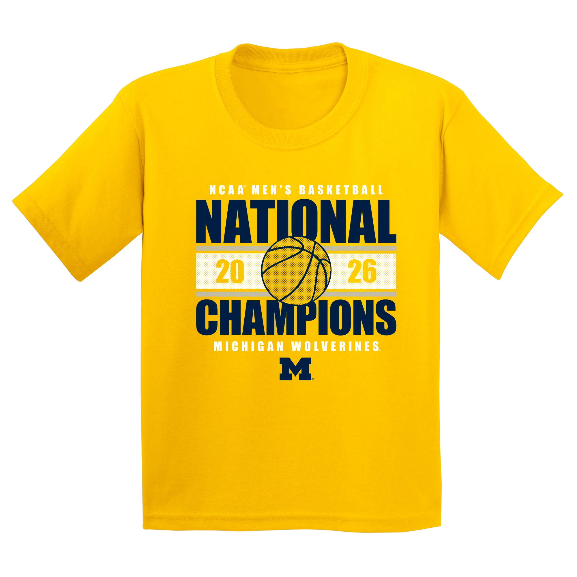 Michigan 2026 Basketball National Champions Enmeshed Youth T-Shirt - Image 2