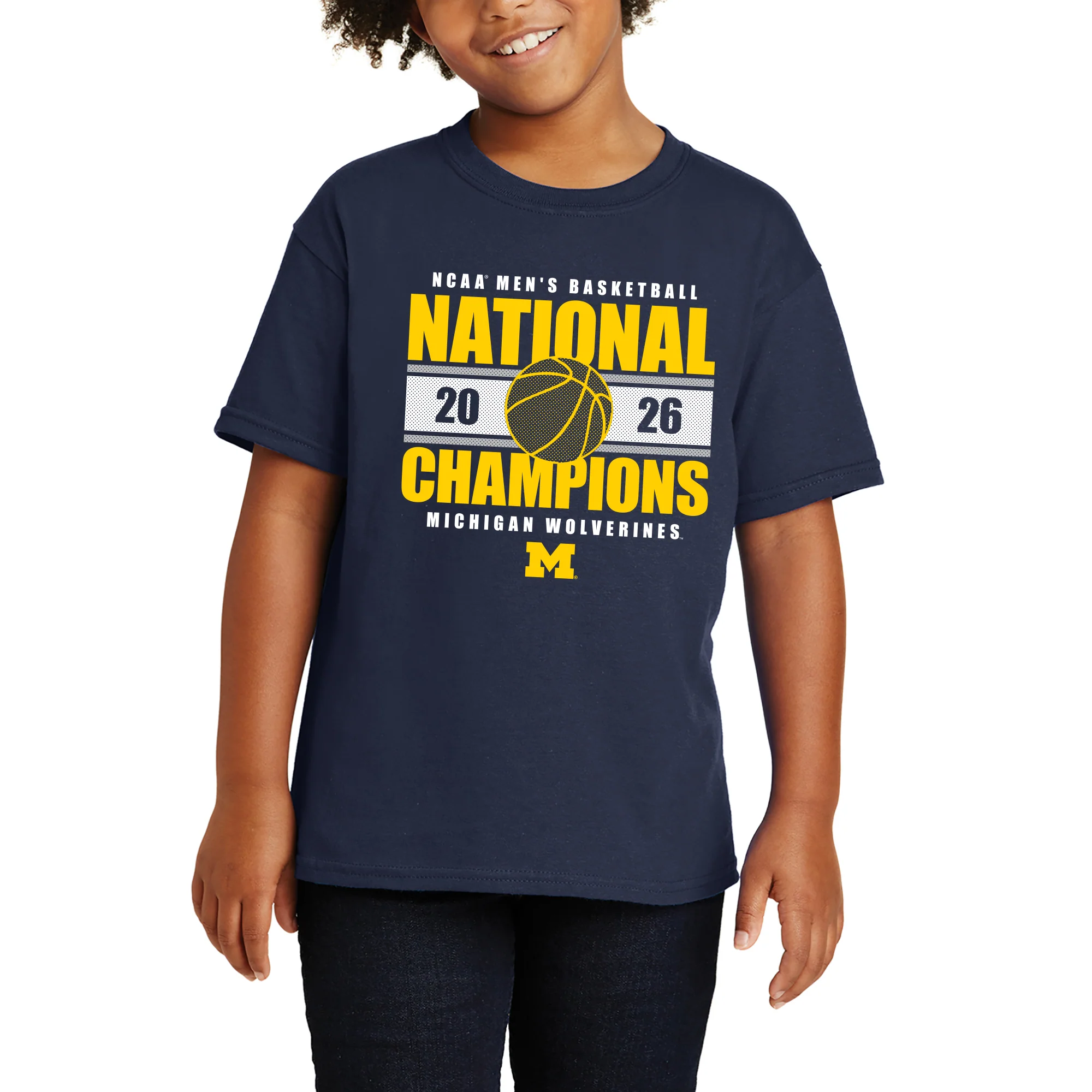 Michigan 2026 Basketball National Champions Enmeshed Youth T-Shirt - Image 5