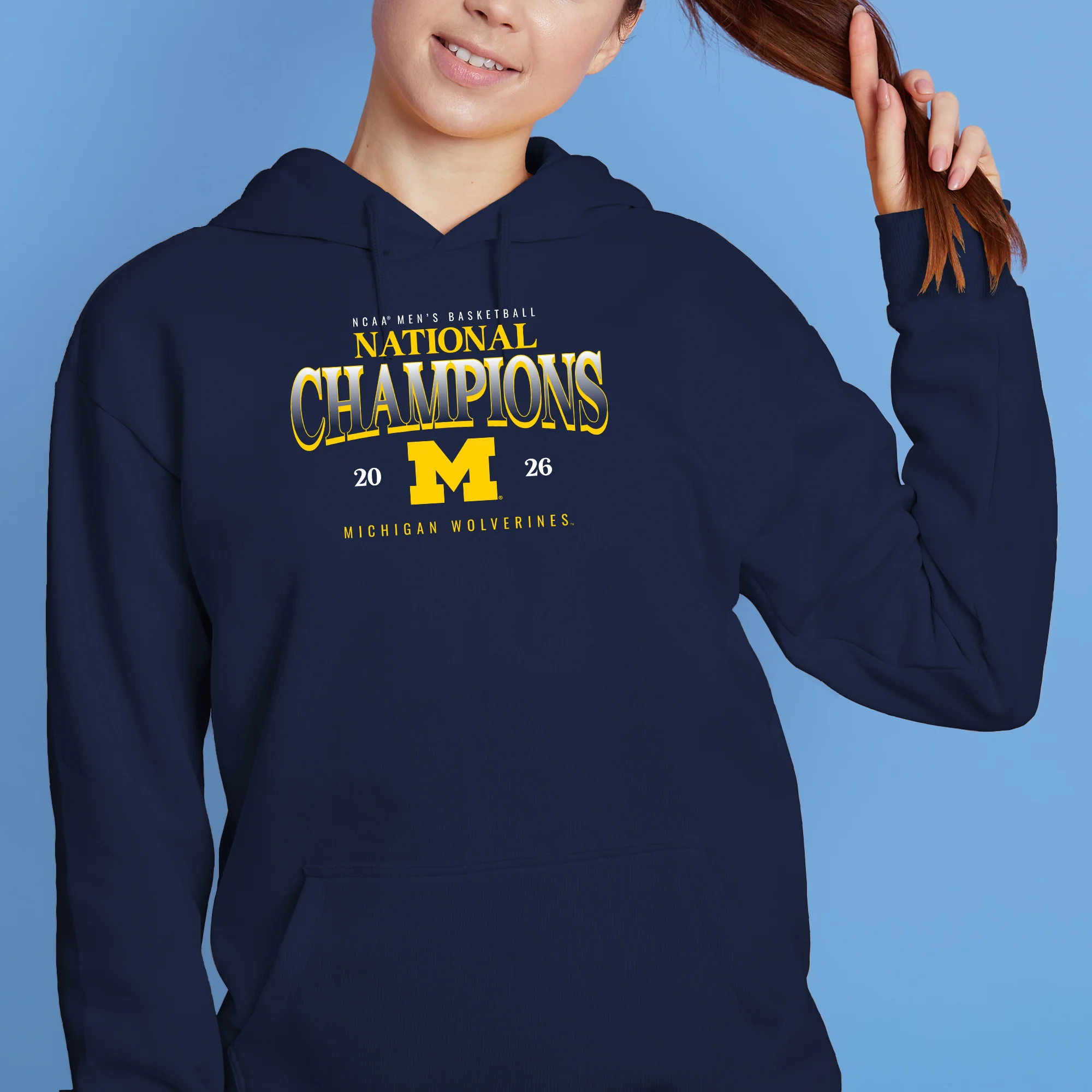 Michigan 2026 Basketball National Champions Graded Hoodie - Image 5
