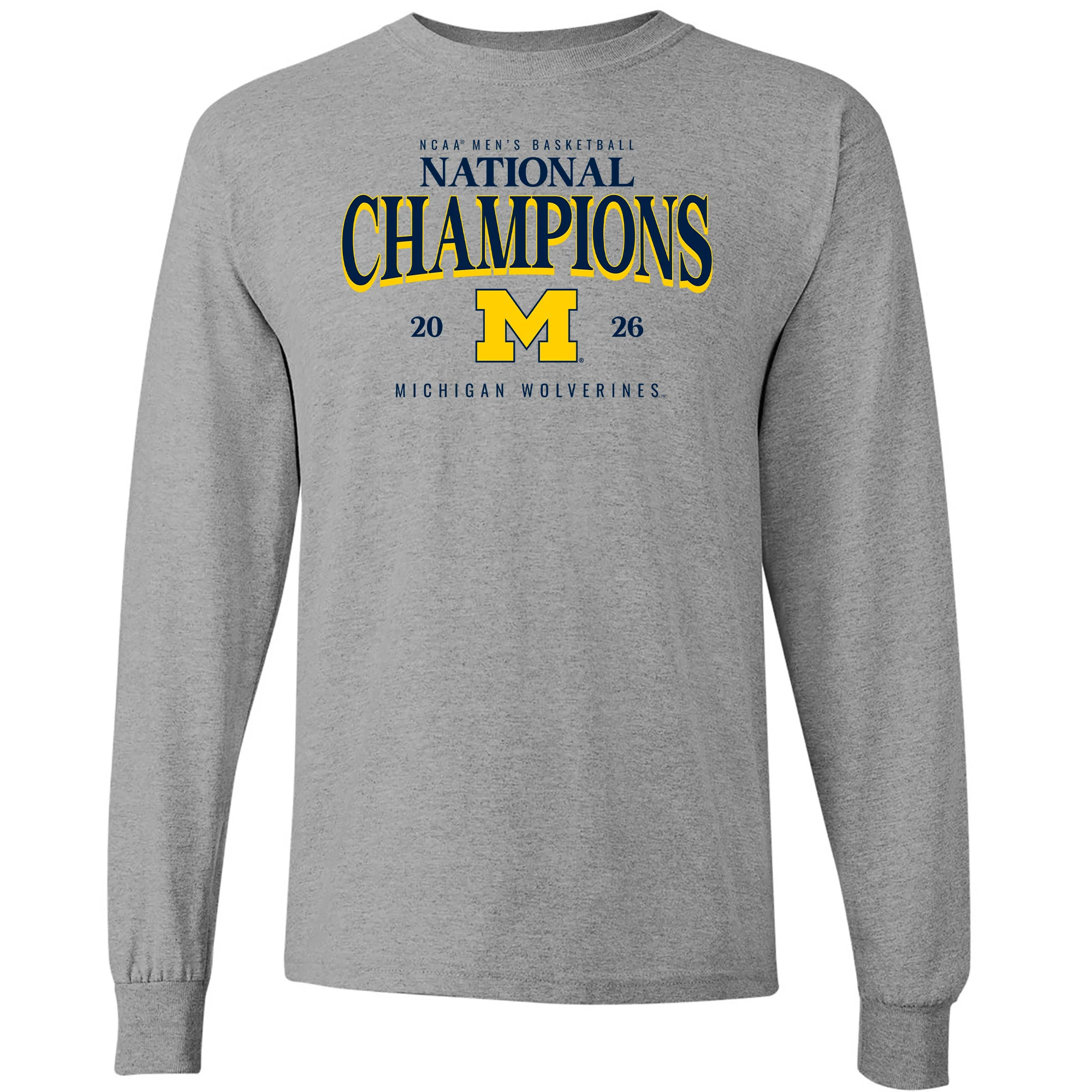 Michigan 2026 Basketball National Champions Graded Long Sleeve - Image 2