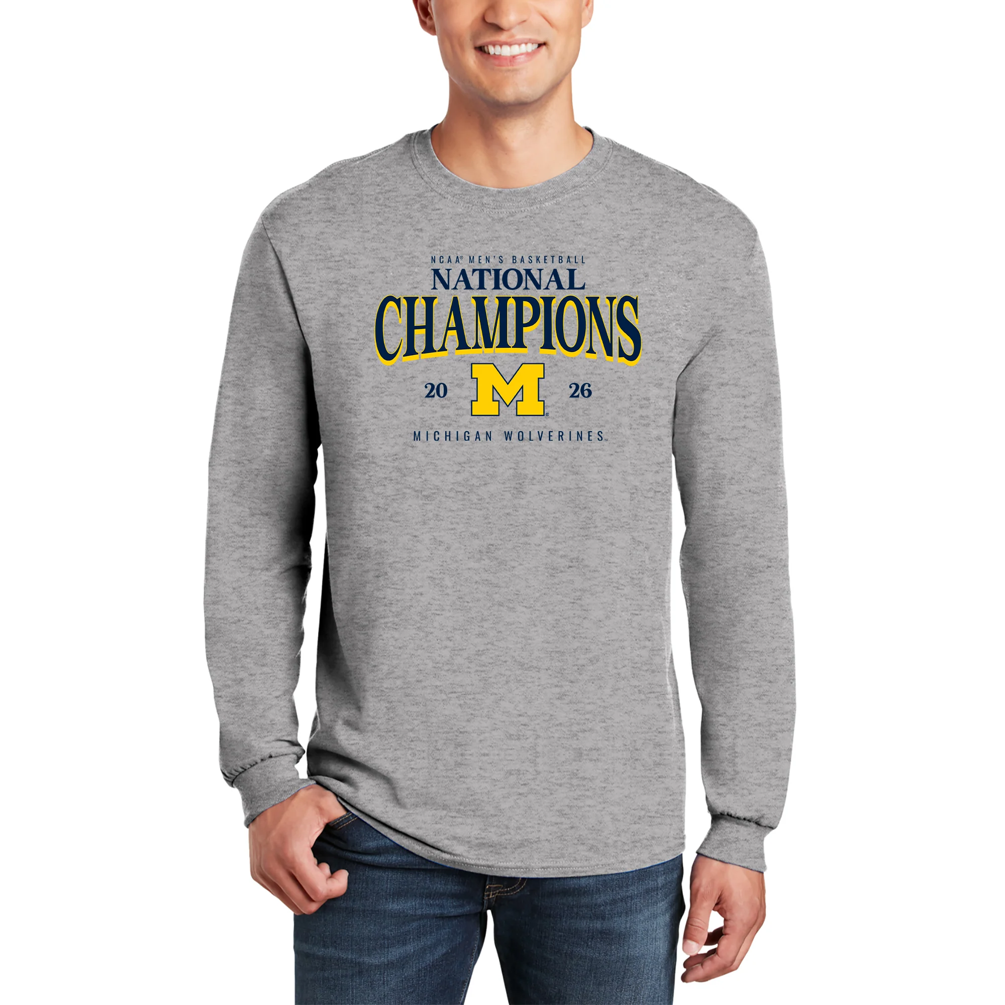 Michigan 2026 Basketball National Champions Graded Long Sleeve - Image 7