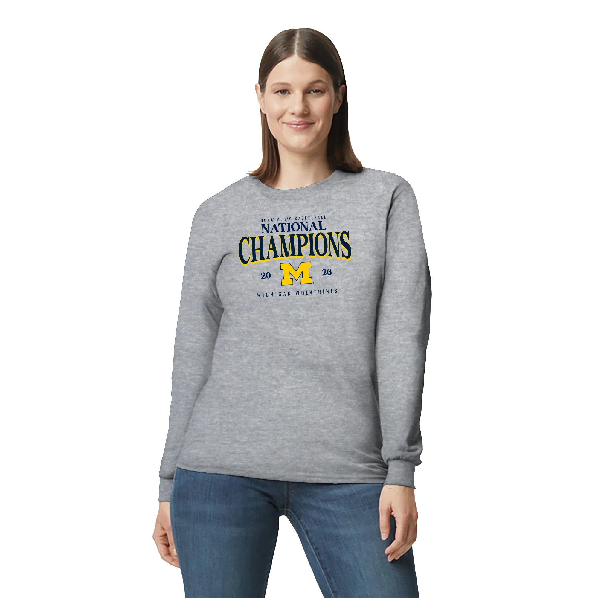 Michigan 2026 Basketball National Champions Graded Long Sleeve - Image 8