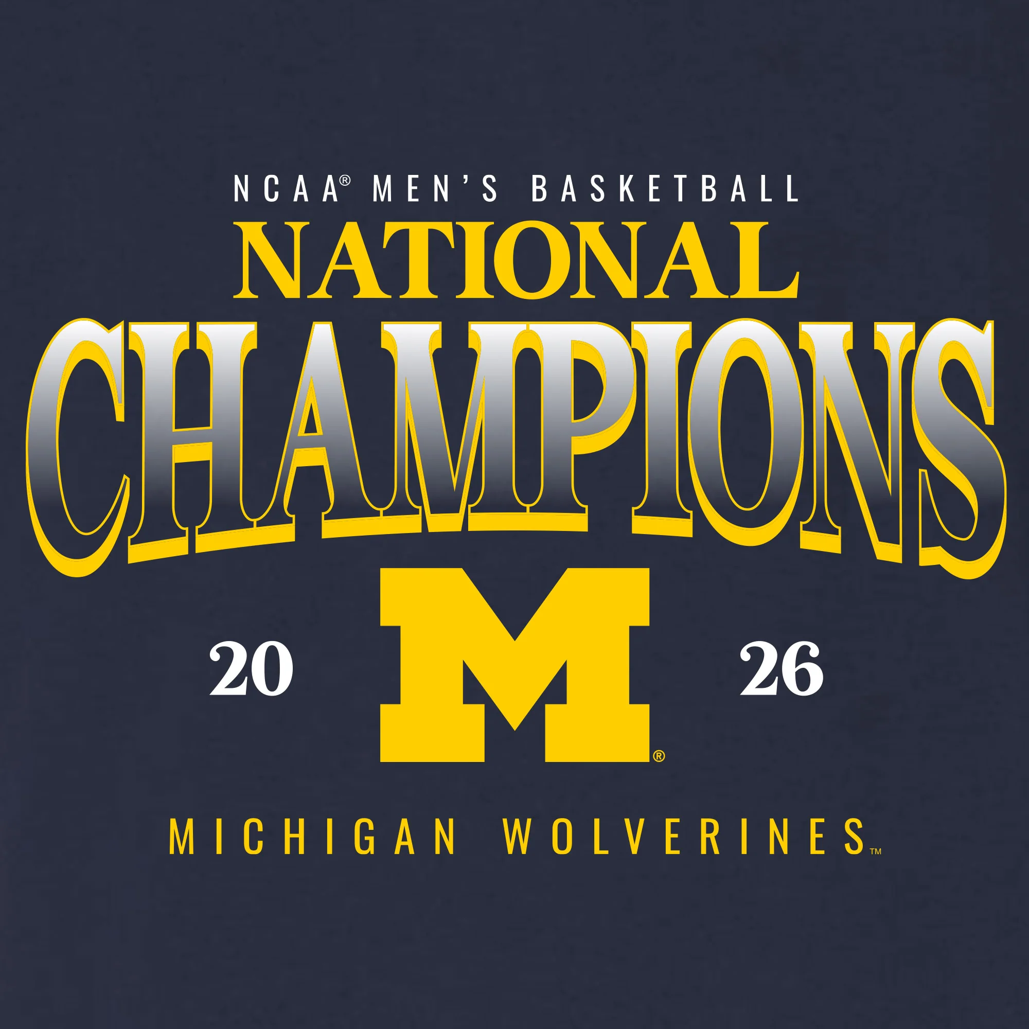 Michigan 2026 Basketball National Champions Graded Triblend T-Shirt - Image 5