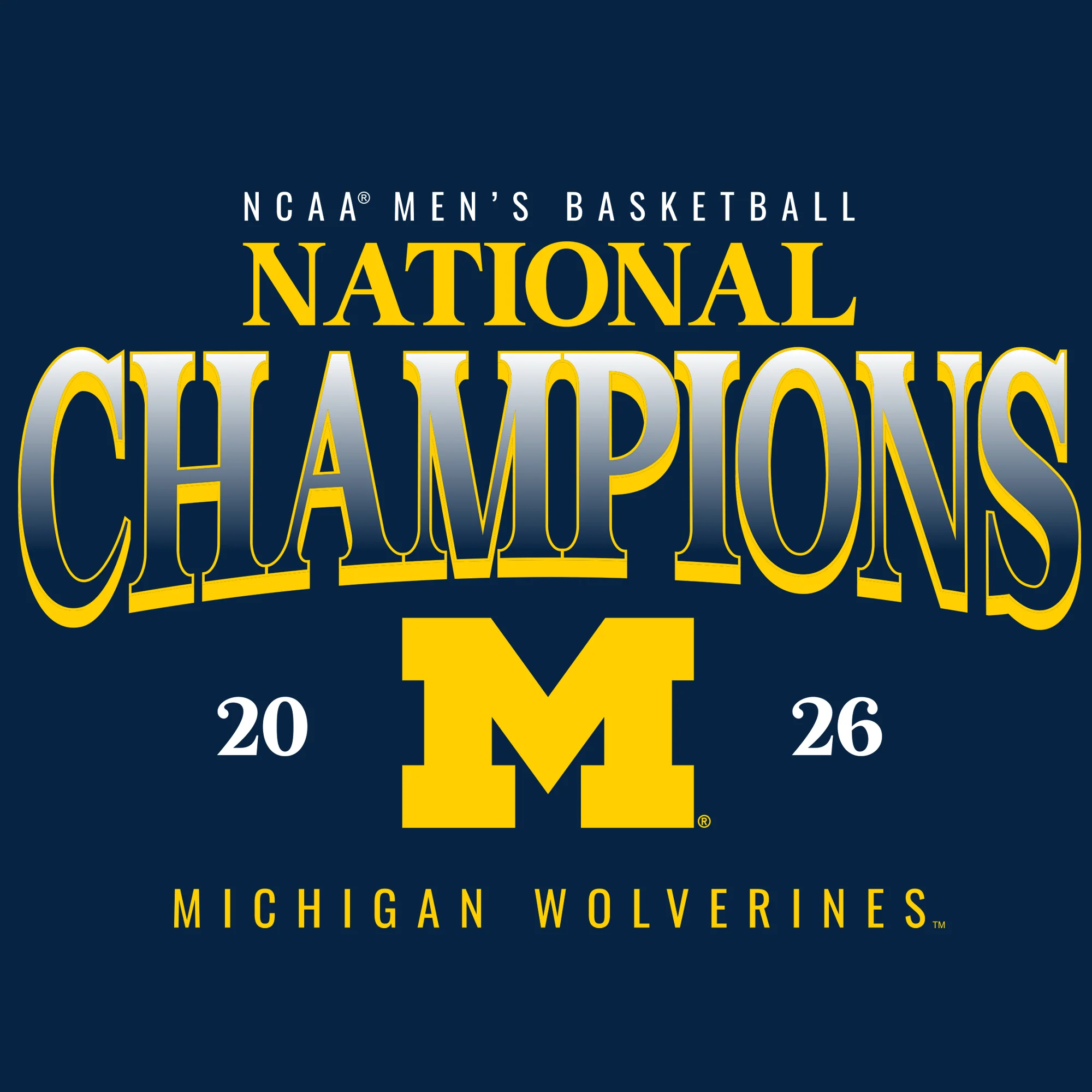 Michigan 2026 Basketball National Champions Graded Hoodie - Image 3