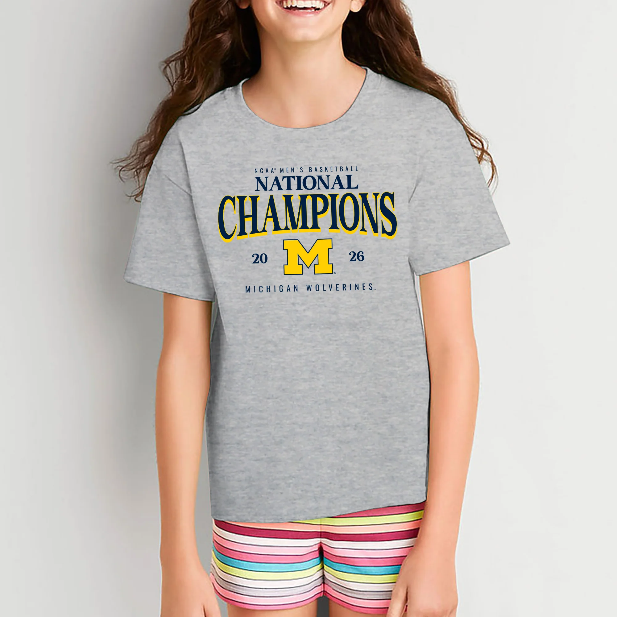Michigan 2026 Basketball National Champions Graded Youth T-Shirt - Image 8