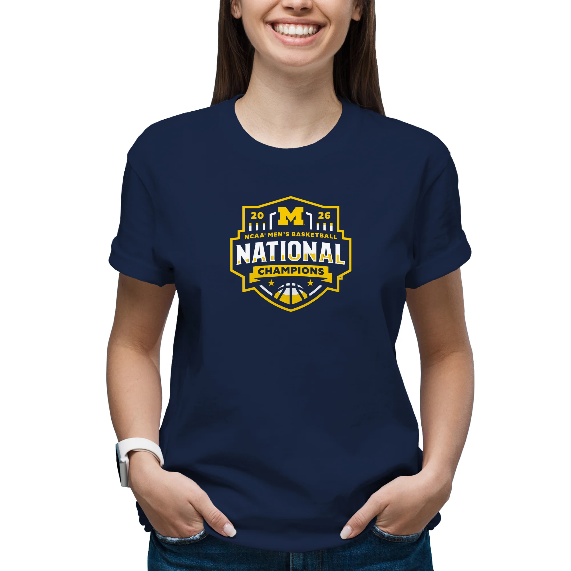 Michigan 2026 Basketball National Champions Logo T-Shirt - Image 5