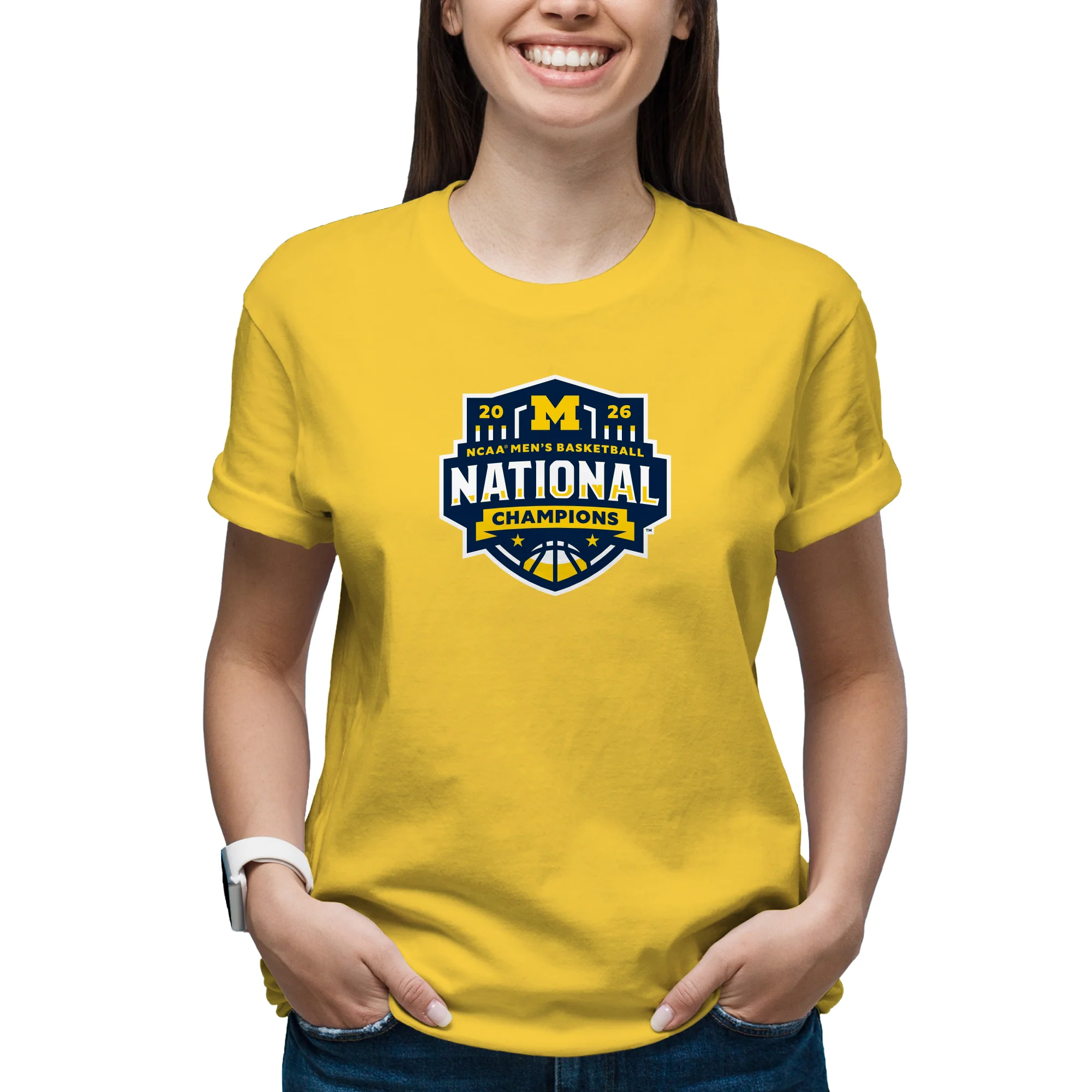 Michigan 2026 Basketball National Champions Logo T-Shirt - Image 8