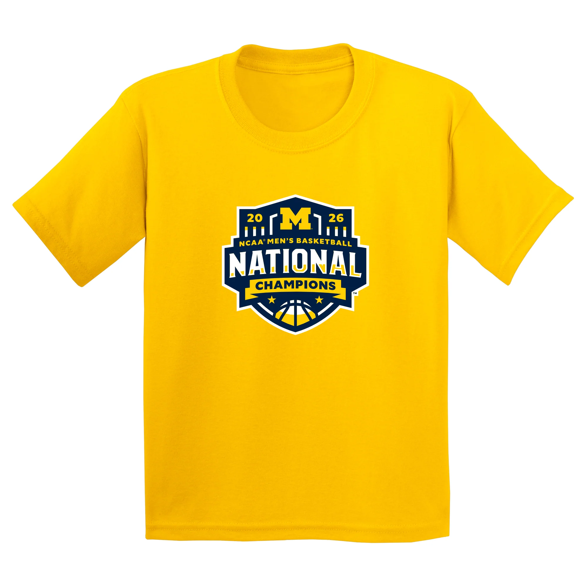 Michigan 2026 Basketball National Champions Logo Youth T-Shirt - Image 2