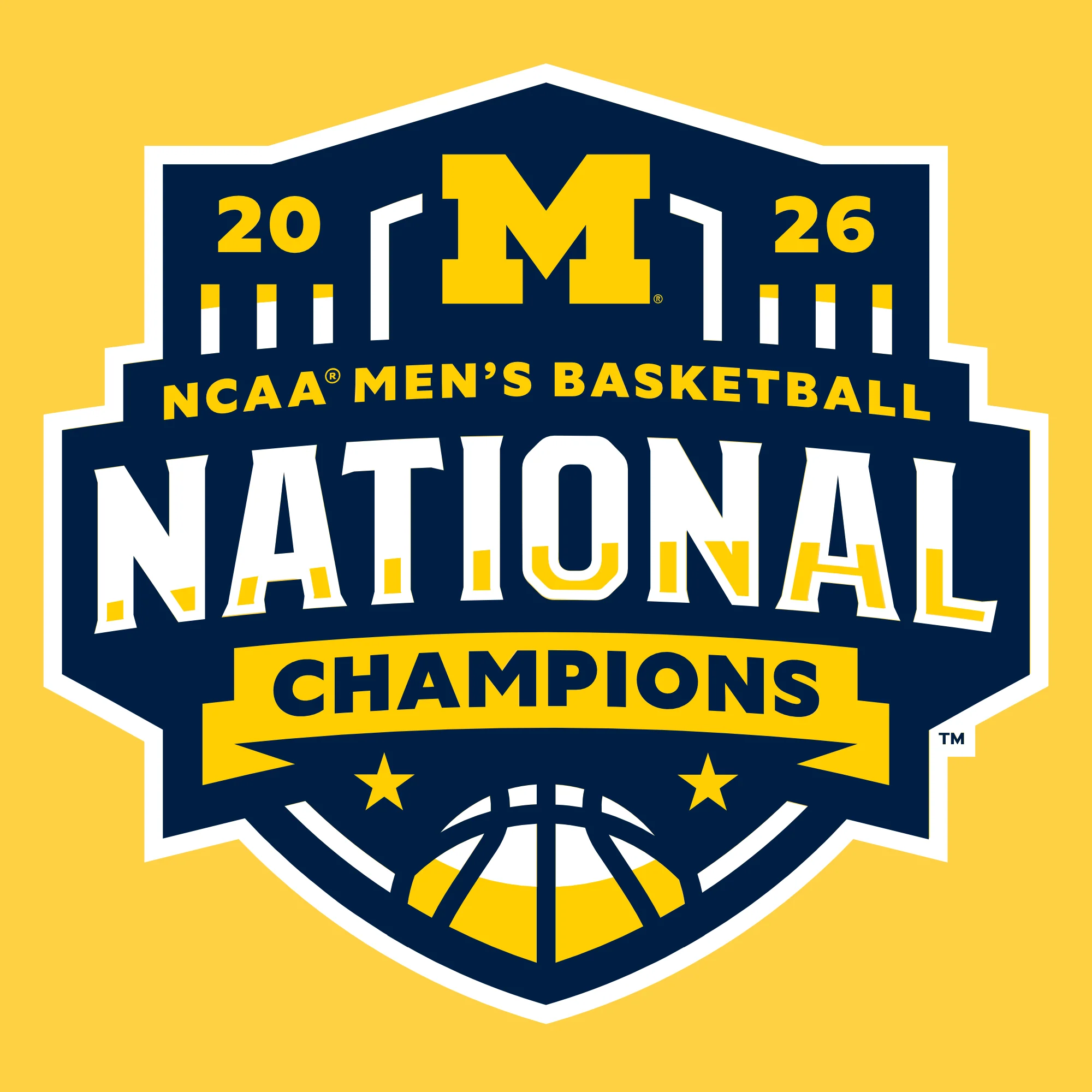 Michigan 2026 Basketball National Champions Logo T-Shirt - Image 6