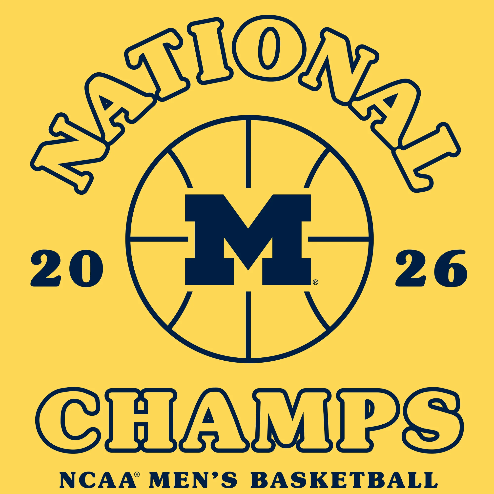 Michigan 2026 Basketball National Champions Retro Shootout Crewneck - Image 6