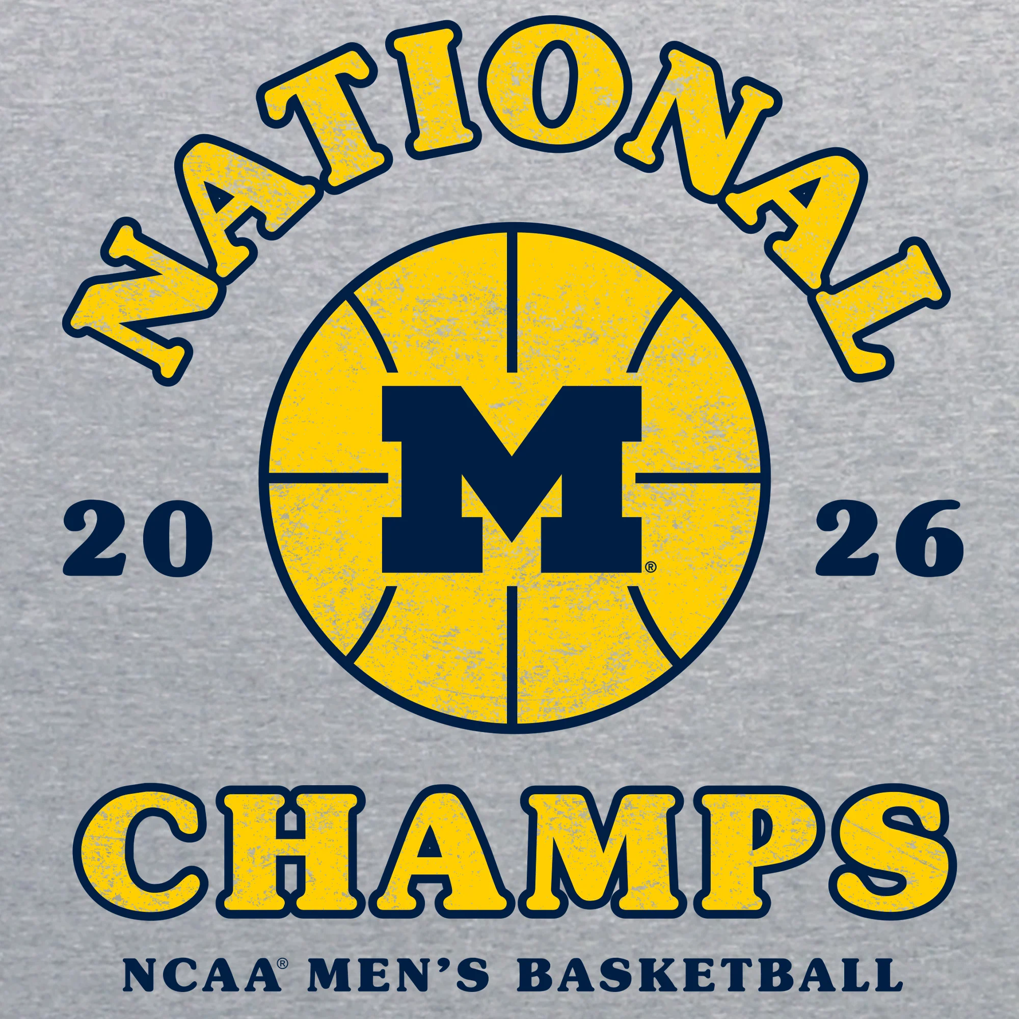 Michigan 2026 Basketball National Champions Retro Shootout Crewneck - Image 3